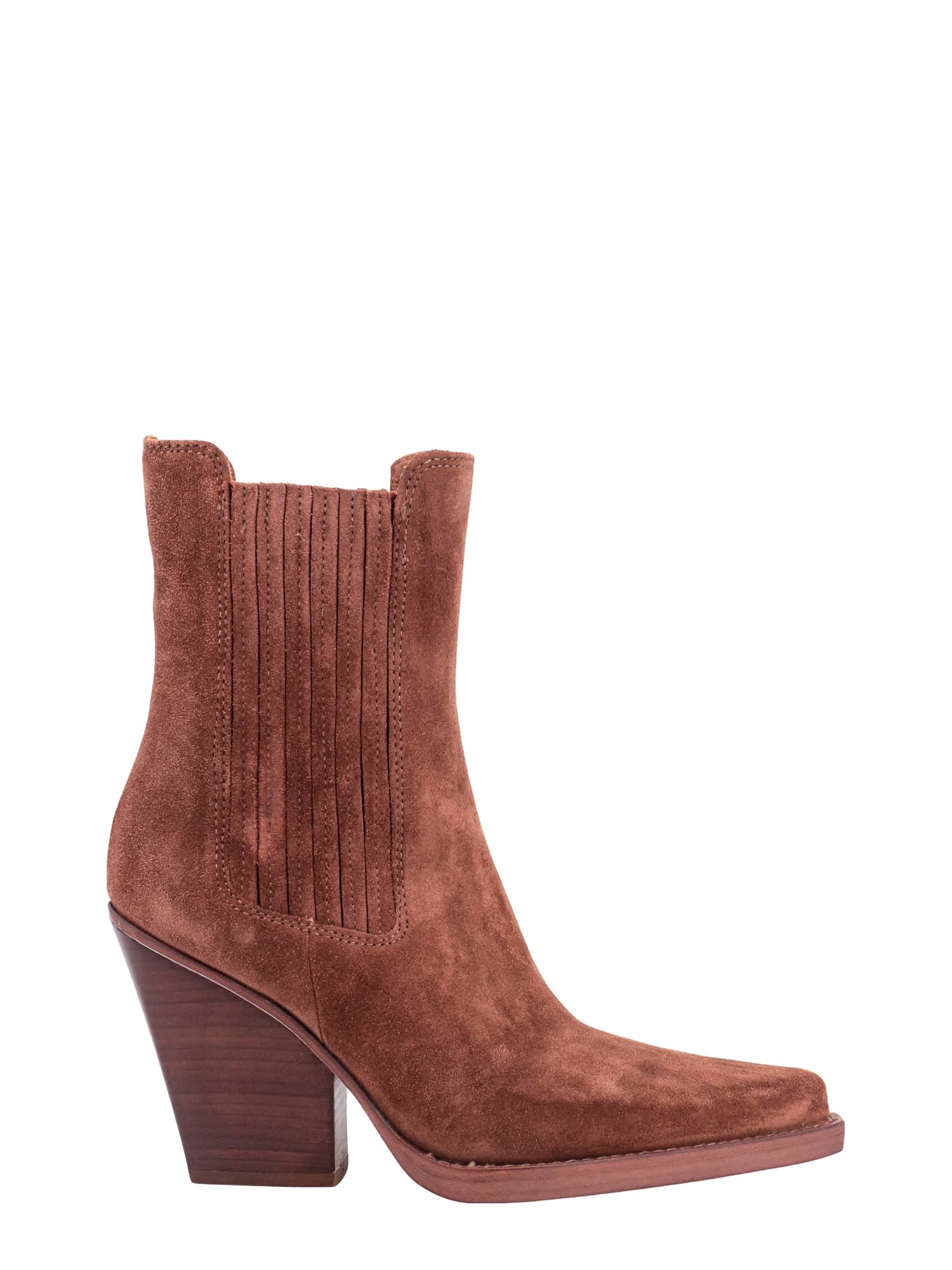 Paris Texas Dallas Suede Ankle Boots In Brown