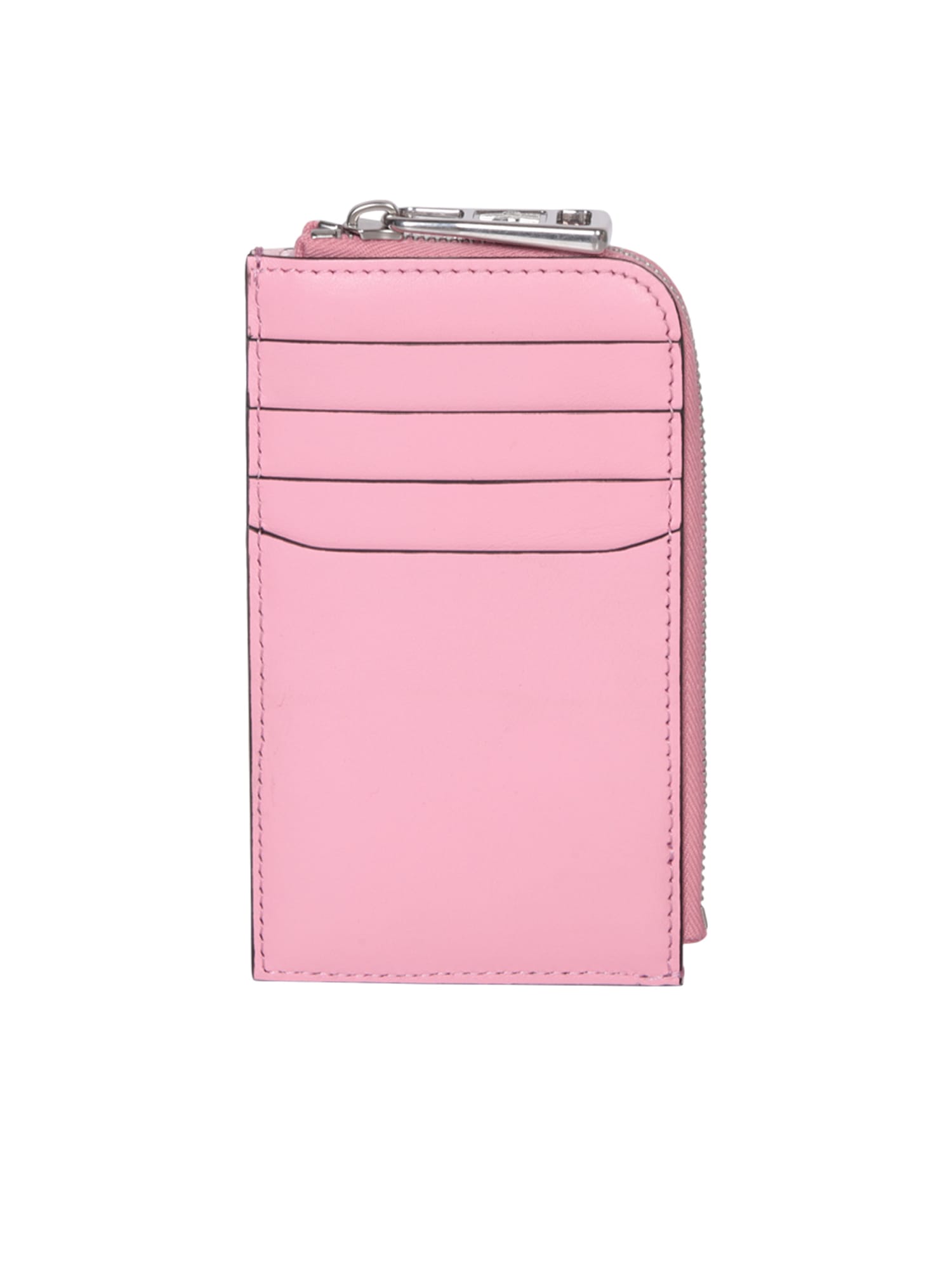 Shop Moncler Flat Pink Card Holder