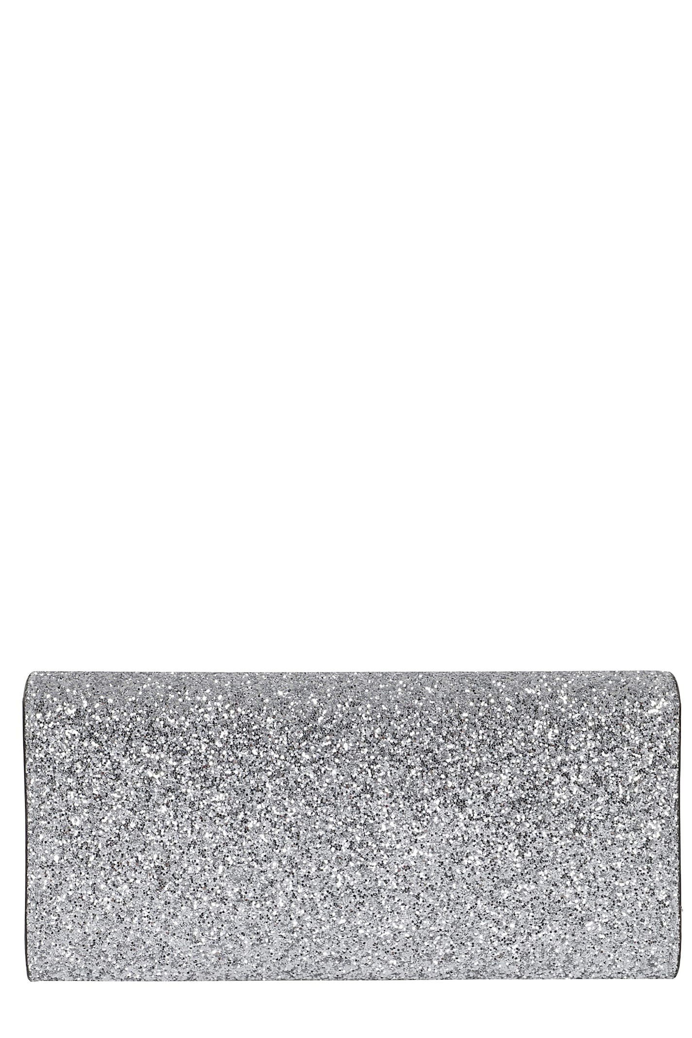 Jimmy Choo Emmie Glitter Embellished Clutch In Multi