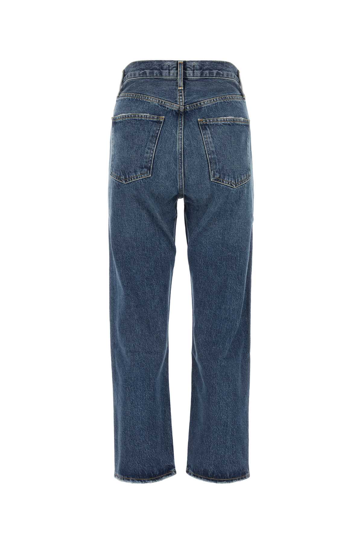 Shop Agolde Denim 90s Crop Jeans In Imagi