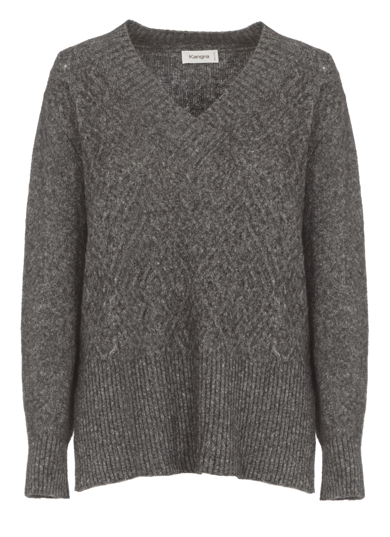 Shop Kangra Alpaca And Cotton Sweater In Grey