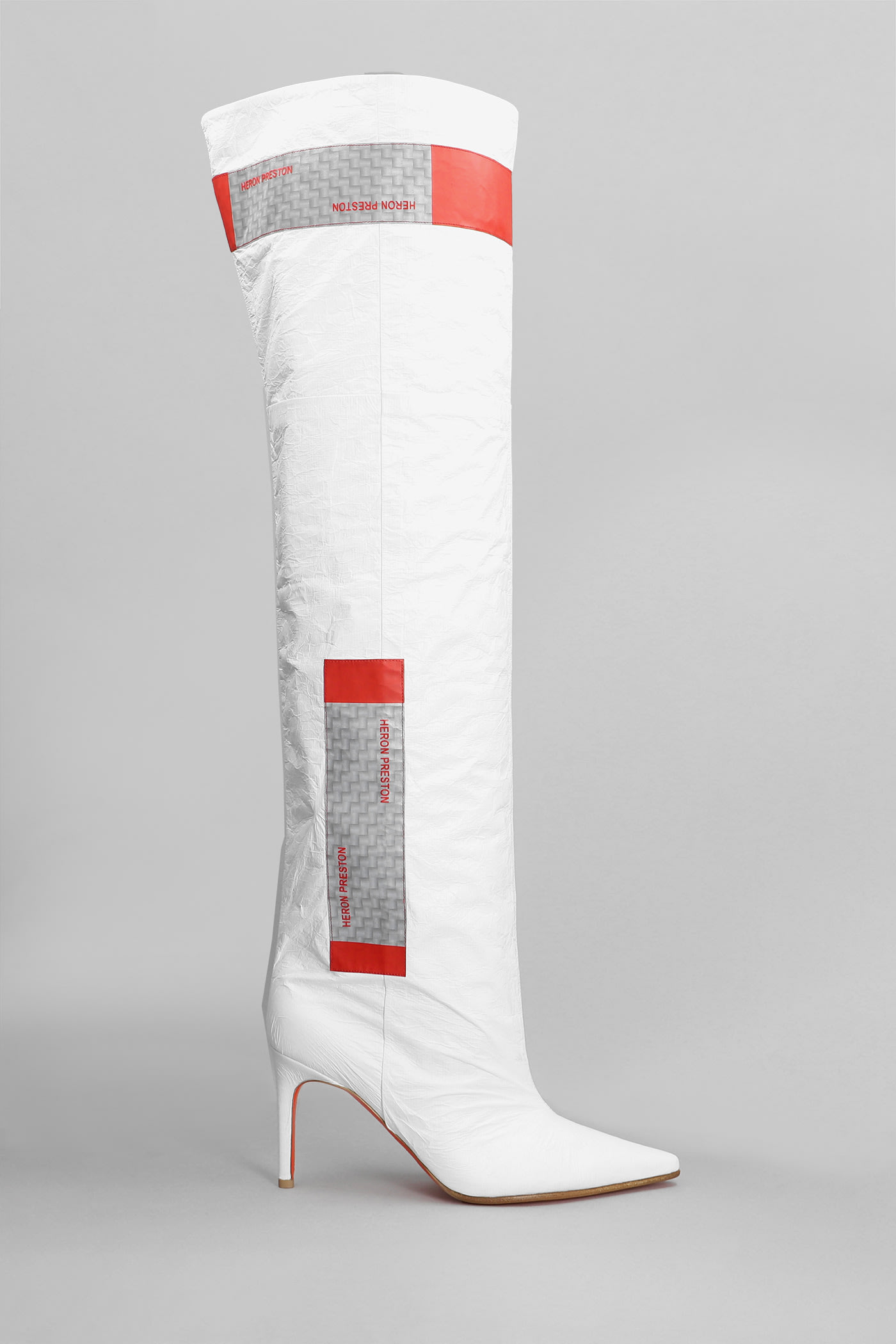 HERON PRESTON High Heels Boots In White Polyester