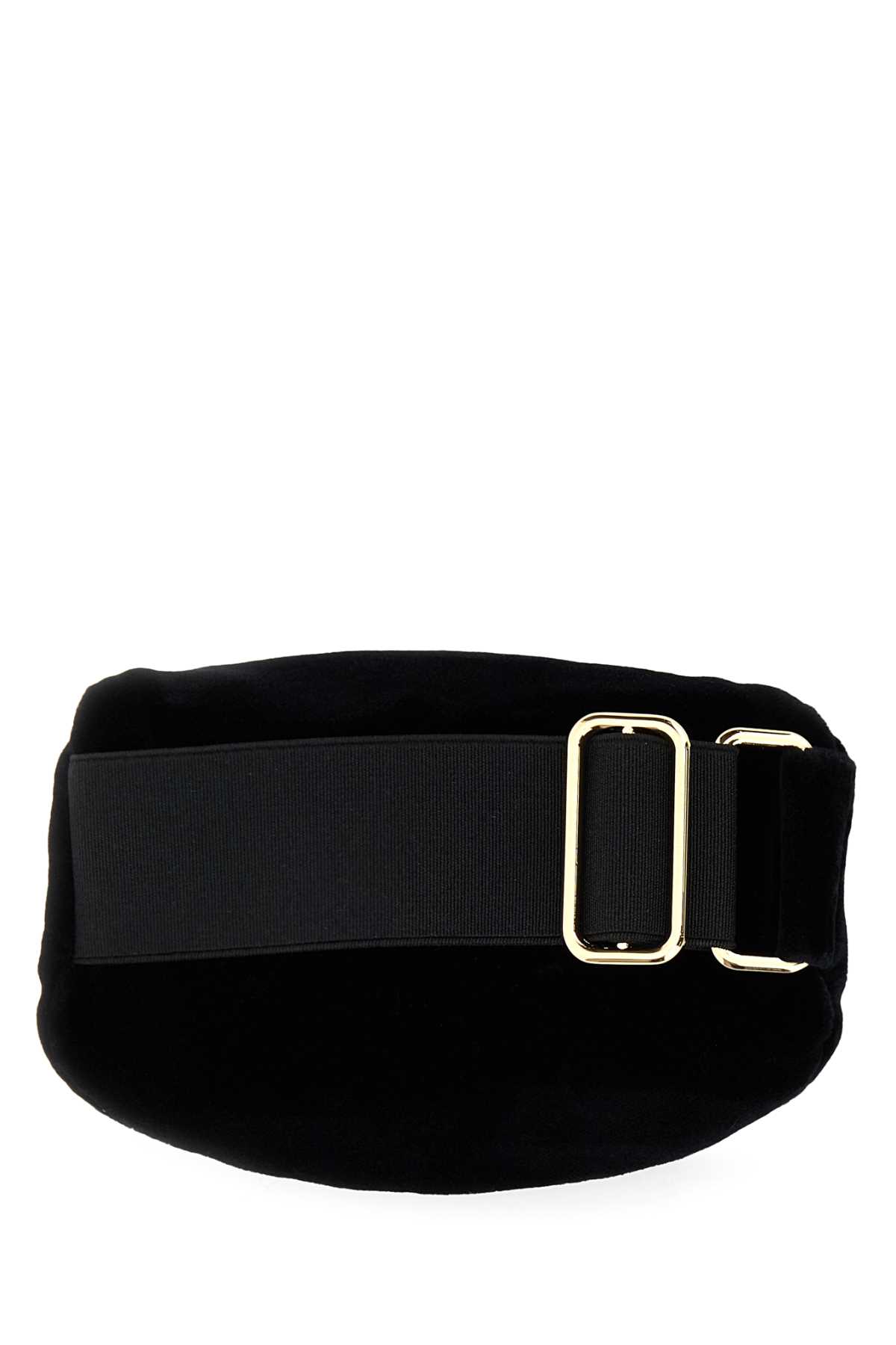 Shop Prada Black Velvet Wrist Pouch In Nero