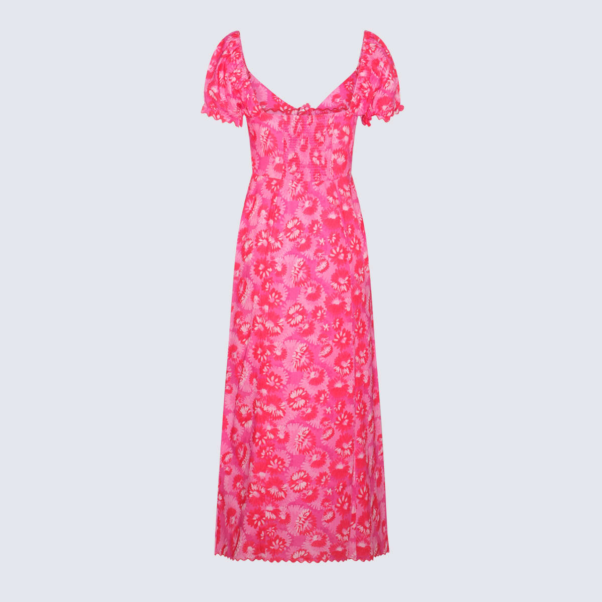 Pink Multicolour Linen-viscose Blend Briella Dress