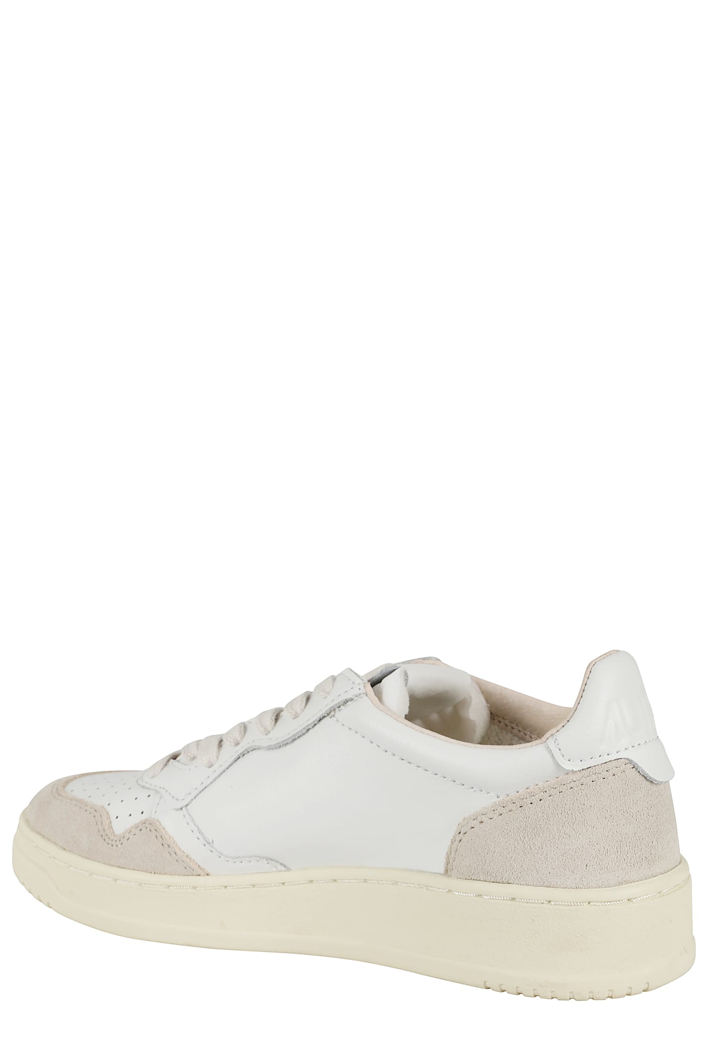 Autry Low-top Sneakers With Smooth Leather And Suede Accents In White
