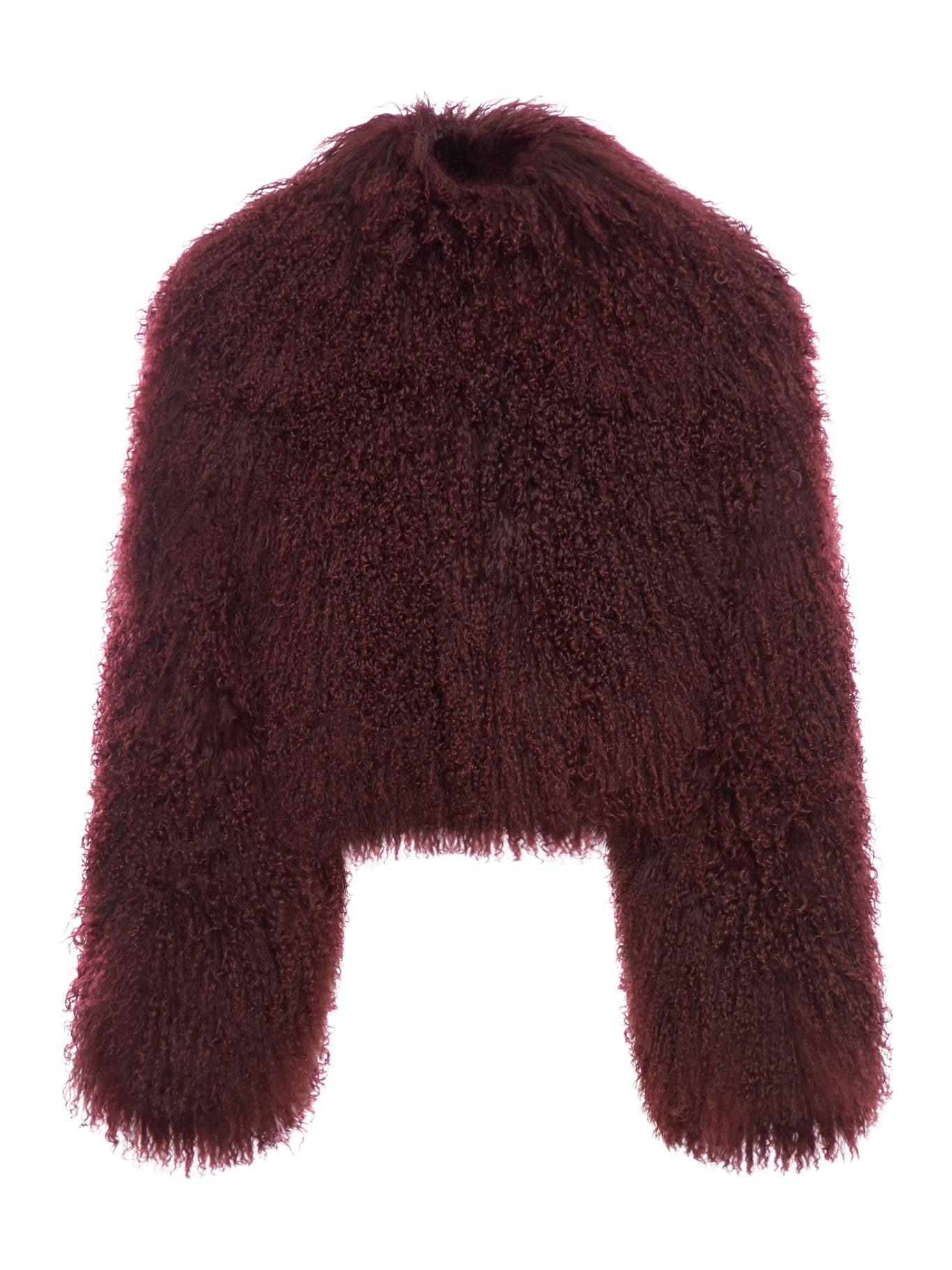 Salvatore Santoro Fur Coat In Red