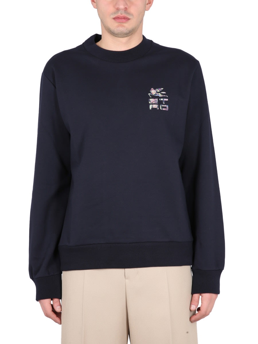 Etro Crewneck Sweatshirt In Blue