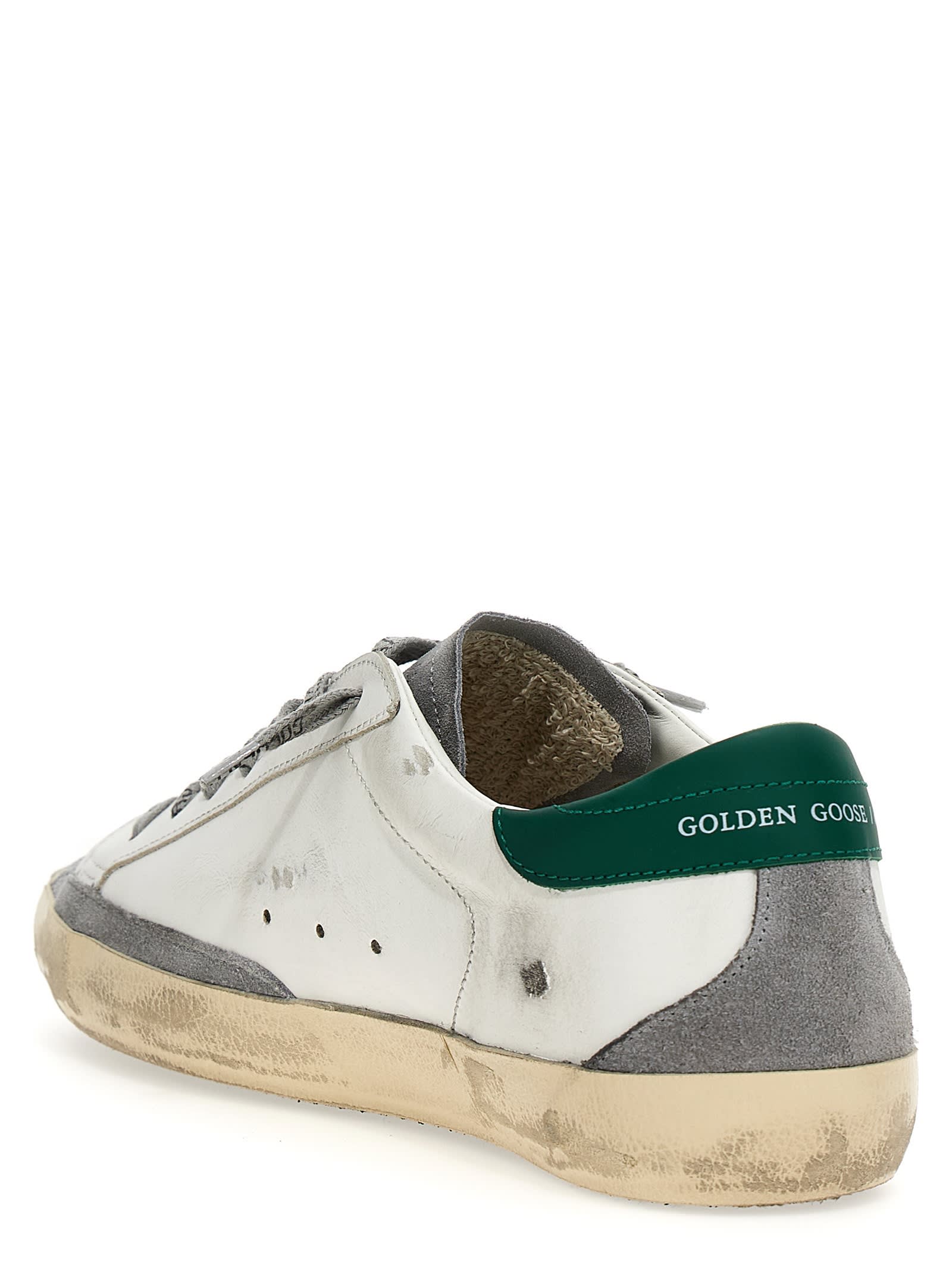 Shop Golden Goose Superstar Sneakers In Bianco