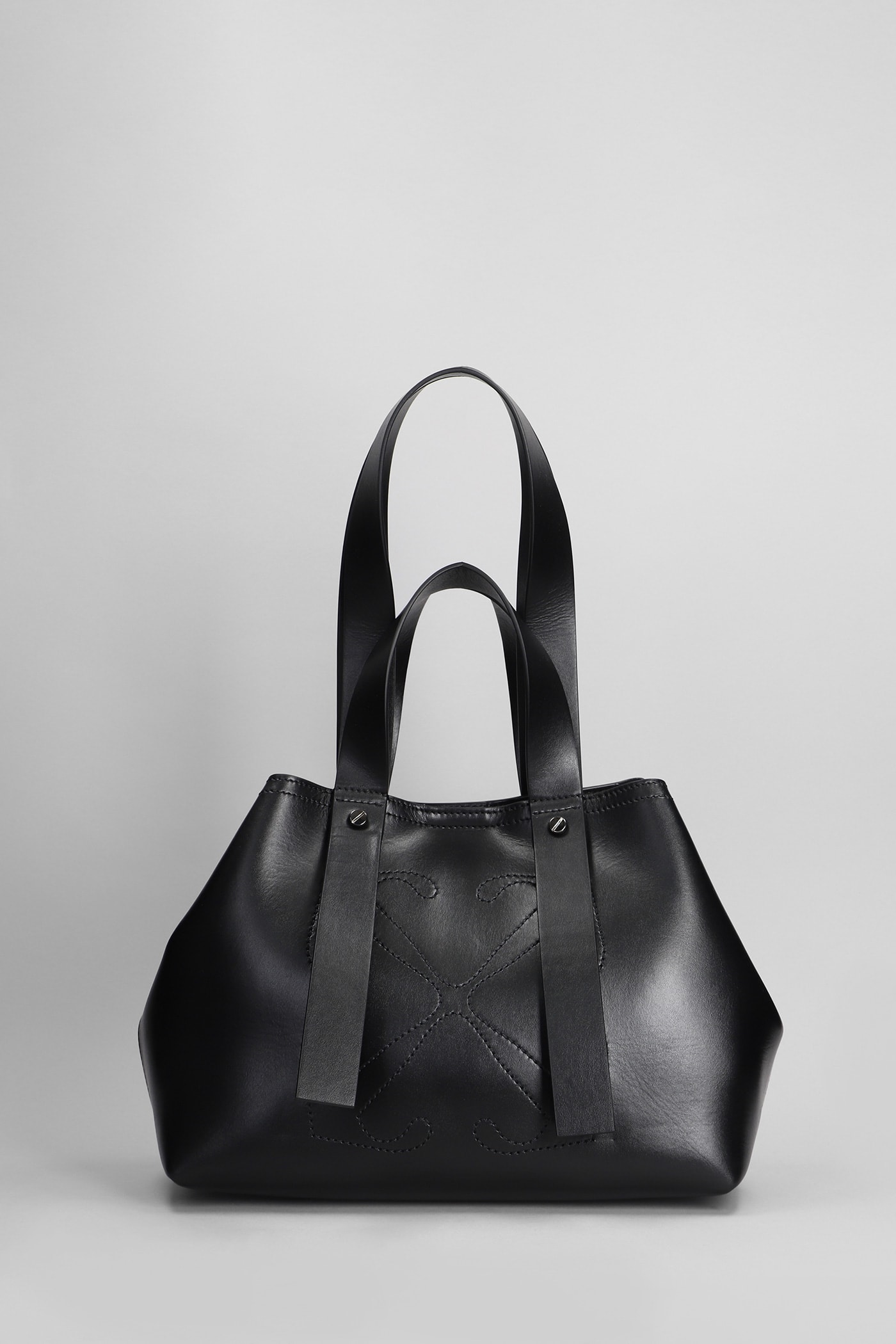 Off-white Day Off Small Tote In Black Leather