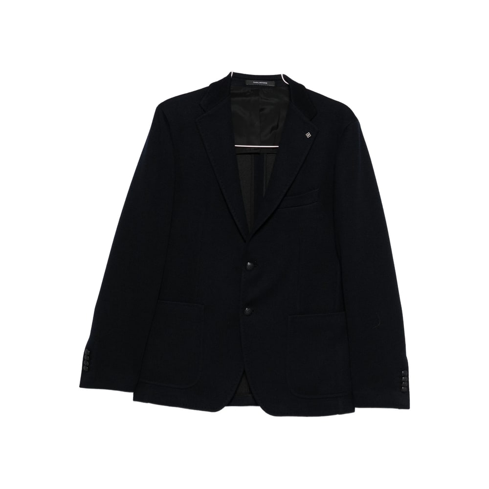 Tagliatore Button Virgin-wool Jacket In Blue