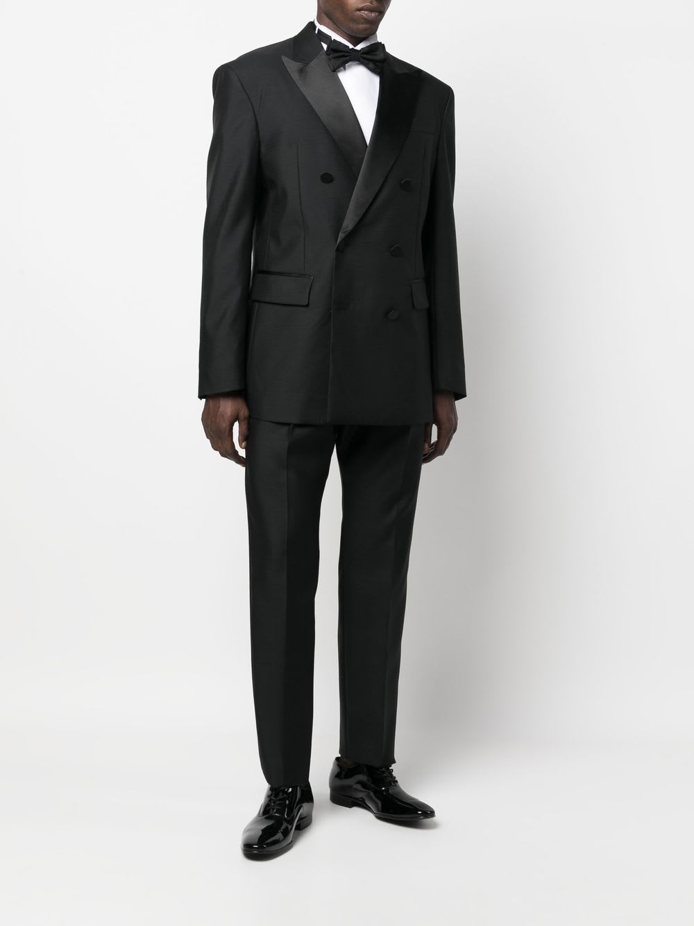 Shop Dsquared2 Chicago Double-breasted Suit In Black