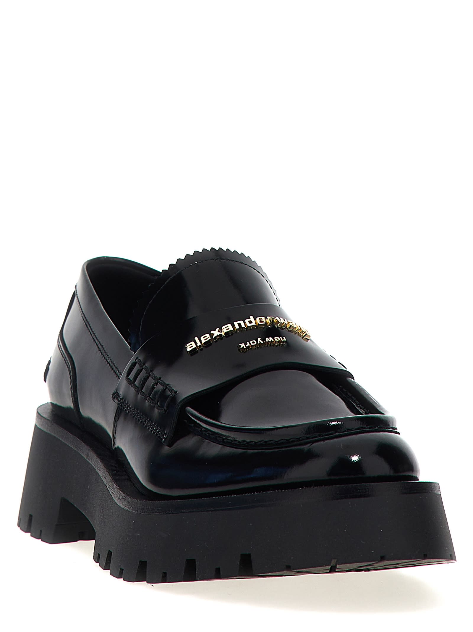 Shop Alexander Wang Carter Lug Loafers In Black