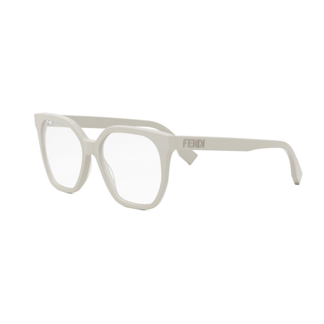 Shop Fendi Logo Embossed Classic Glasses In 057