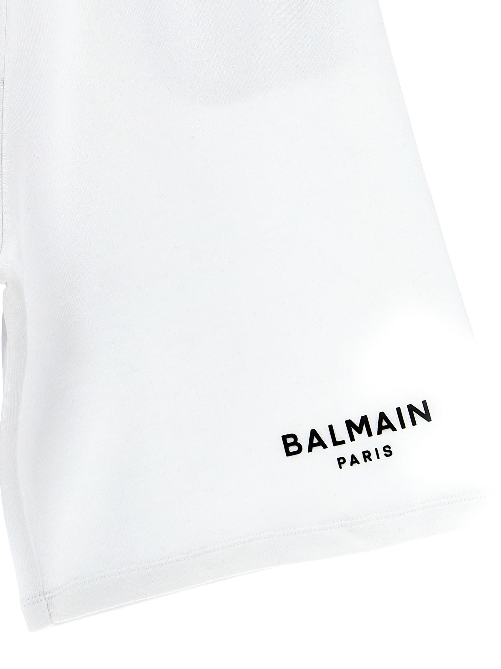 BALMAIN EMBOSSED LOGO BERMUDA SHORTS