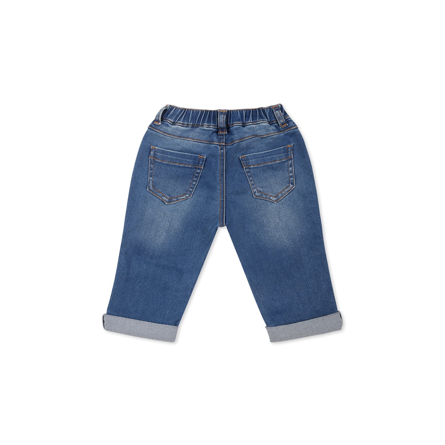 Shop Moschino Blue Jeans For Babykids With Teddy Bear In Denim