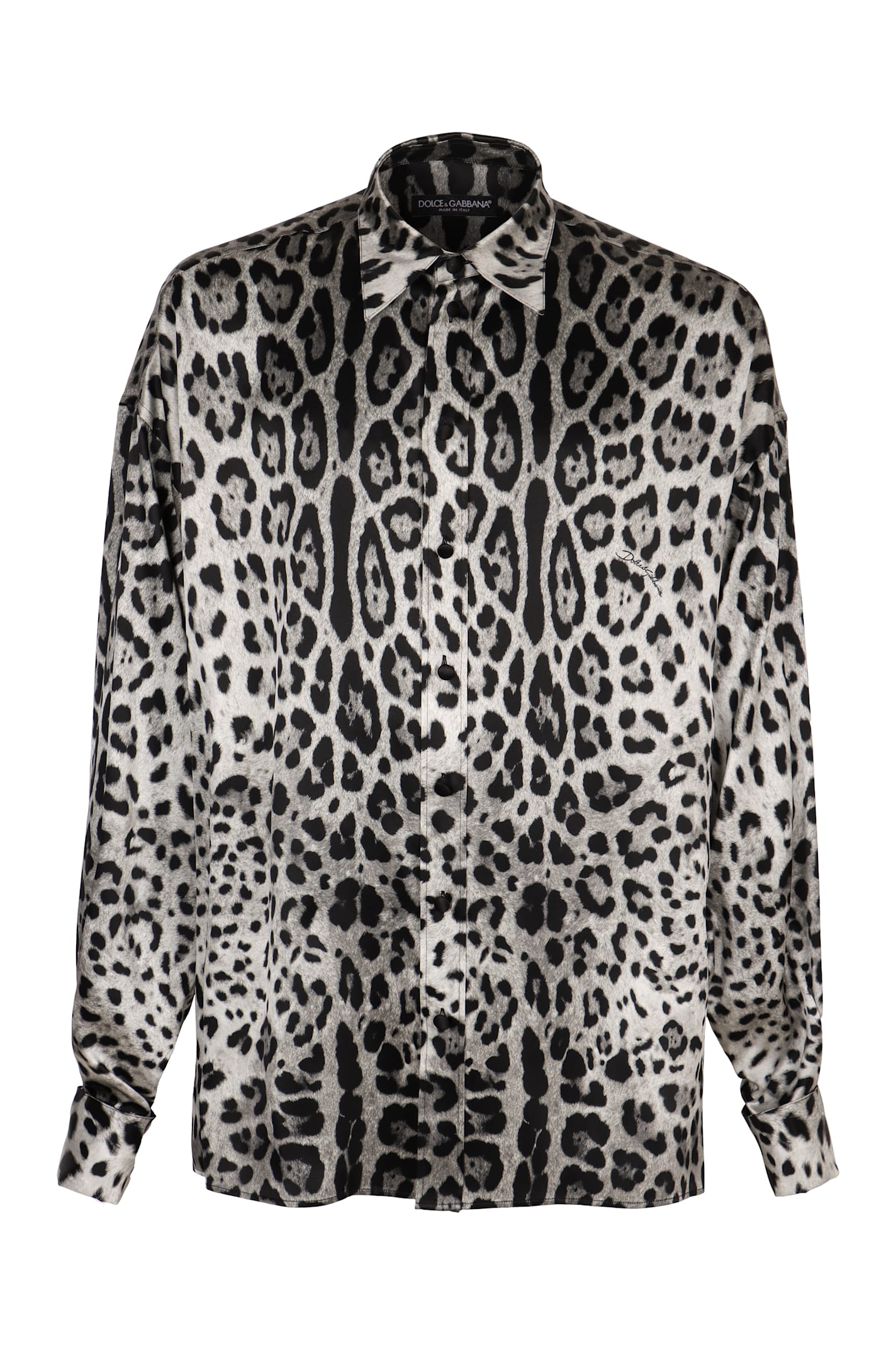 Shop Dolce & Gabbana Printed Silk Shirt In Animalier