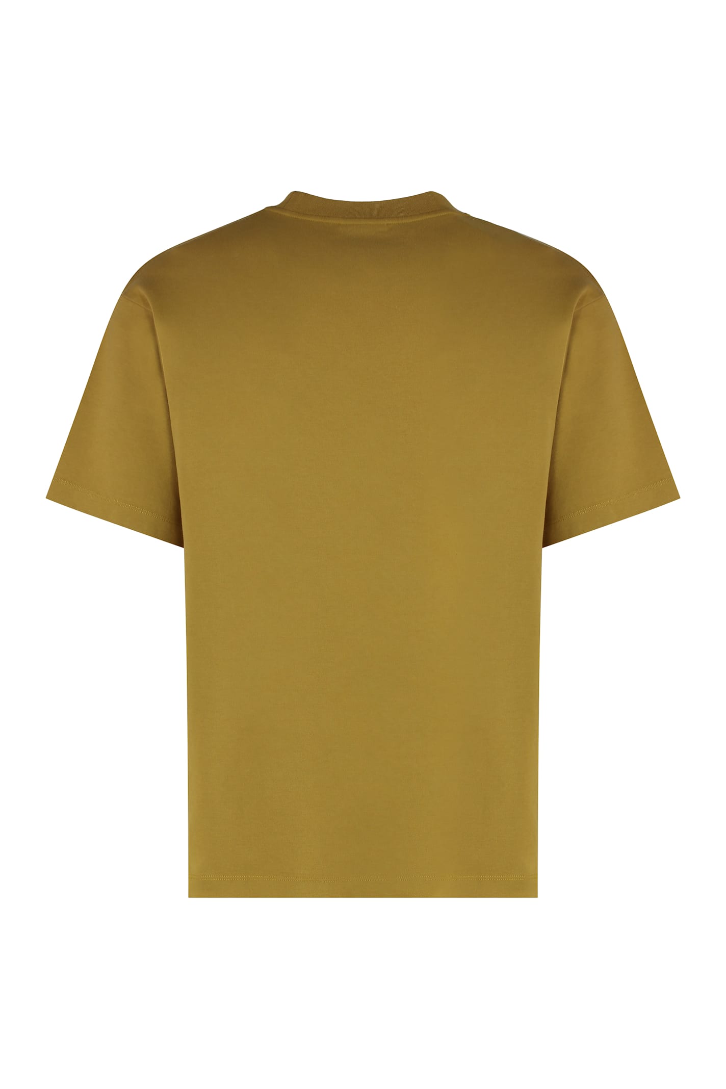 Drôle De Monsieur Drole De Monsieur Le T Shirt Slogan Classique In Mustard