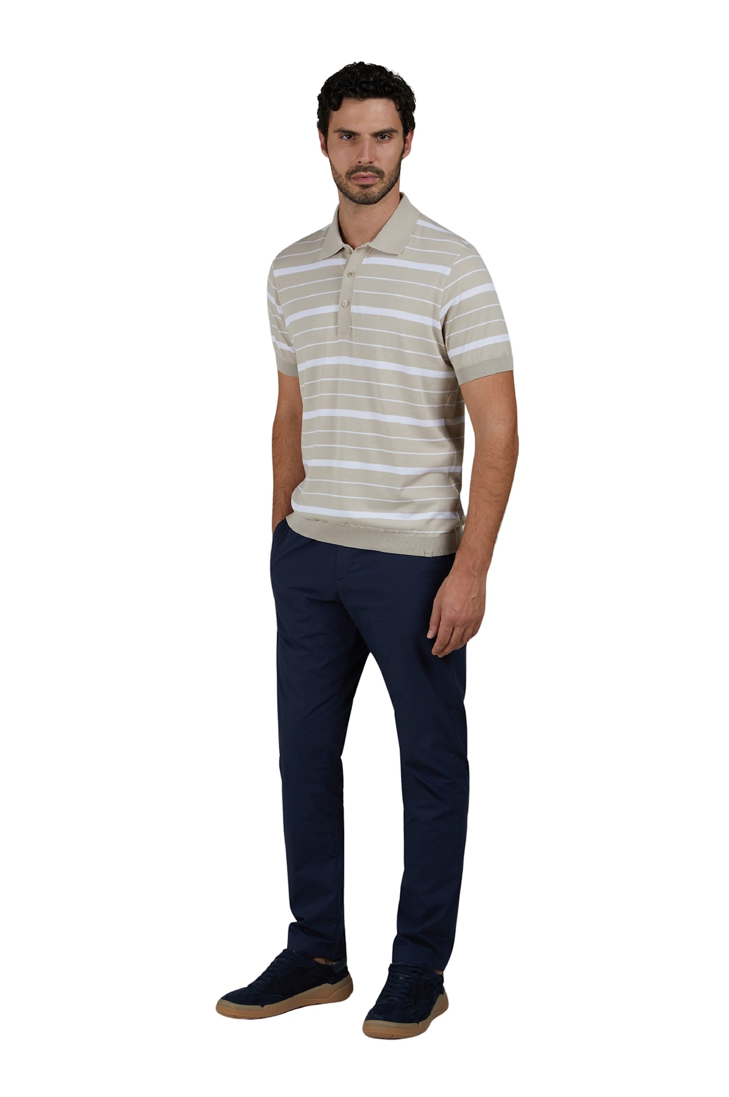 Paul&shark Polo In White Beige