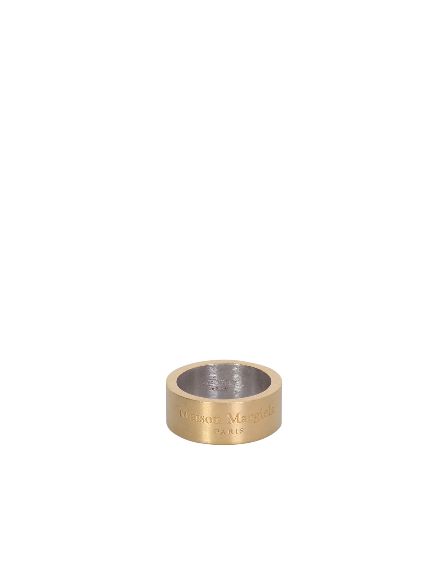 Shop Maison Margiela Gold-plated Ring In Metallic