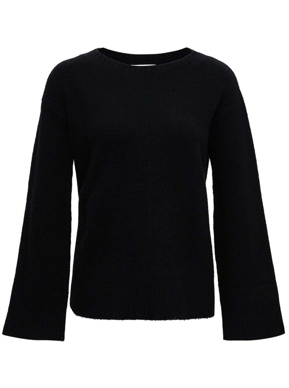 Max Mara Black Long-sleeved Sweater In Wool Blend