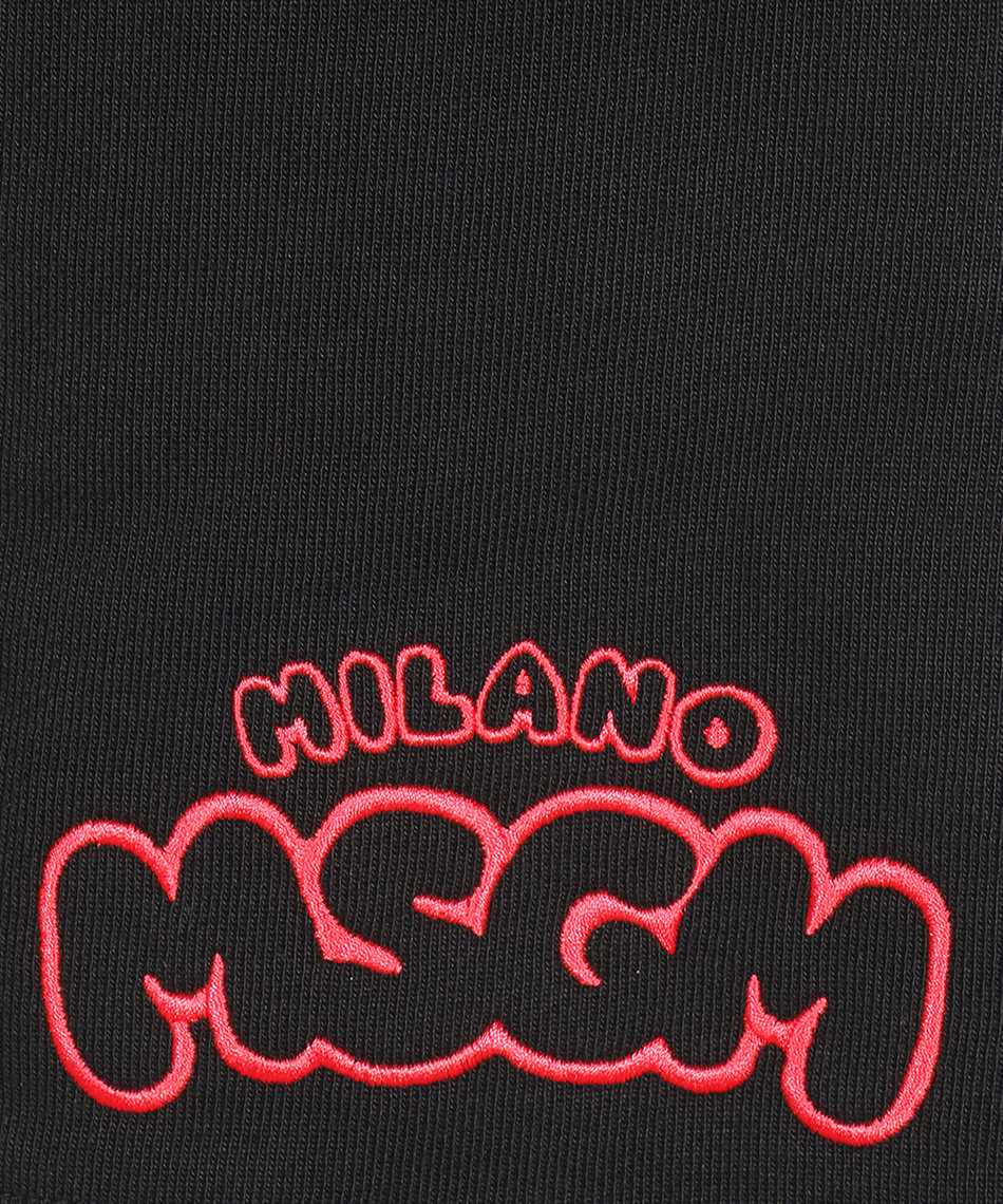 Msgm Embroidered-logo Cotton Track Shorts In Black