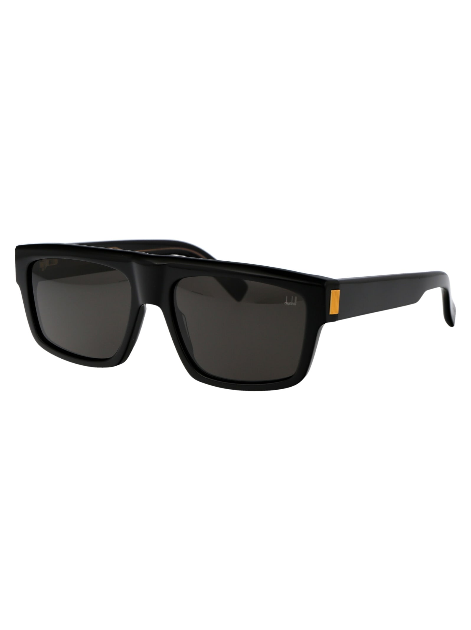 Shop Dunhill Du0055s Sunglasses In 001 Black Black Grey