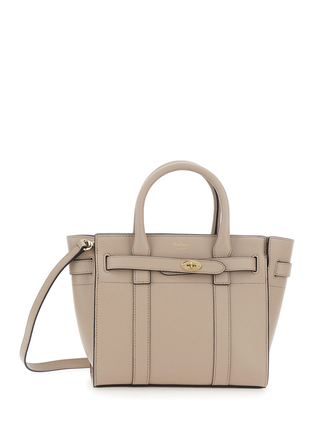 Mulberry Mini Zipped Bayswater Small Classic Grai In Neutral