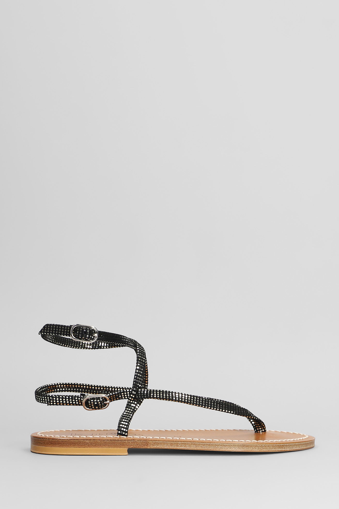 K.Jacques K. Jacques Abaki F Flats In Black Leather