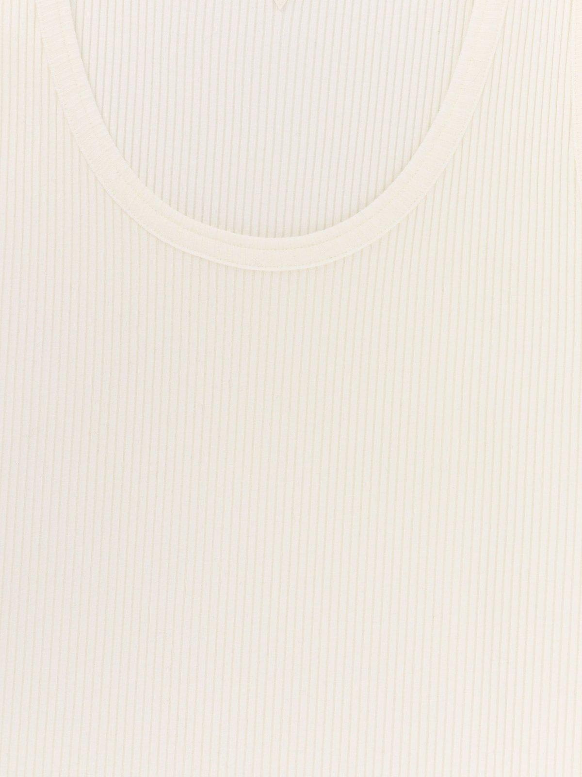 Shop Bottega Veneta Ribbed Compact Tank Top In White