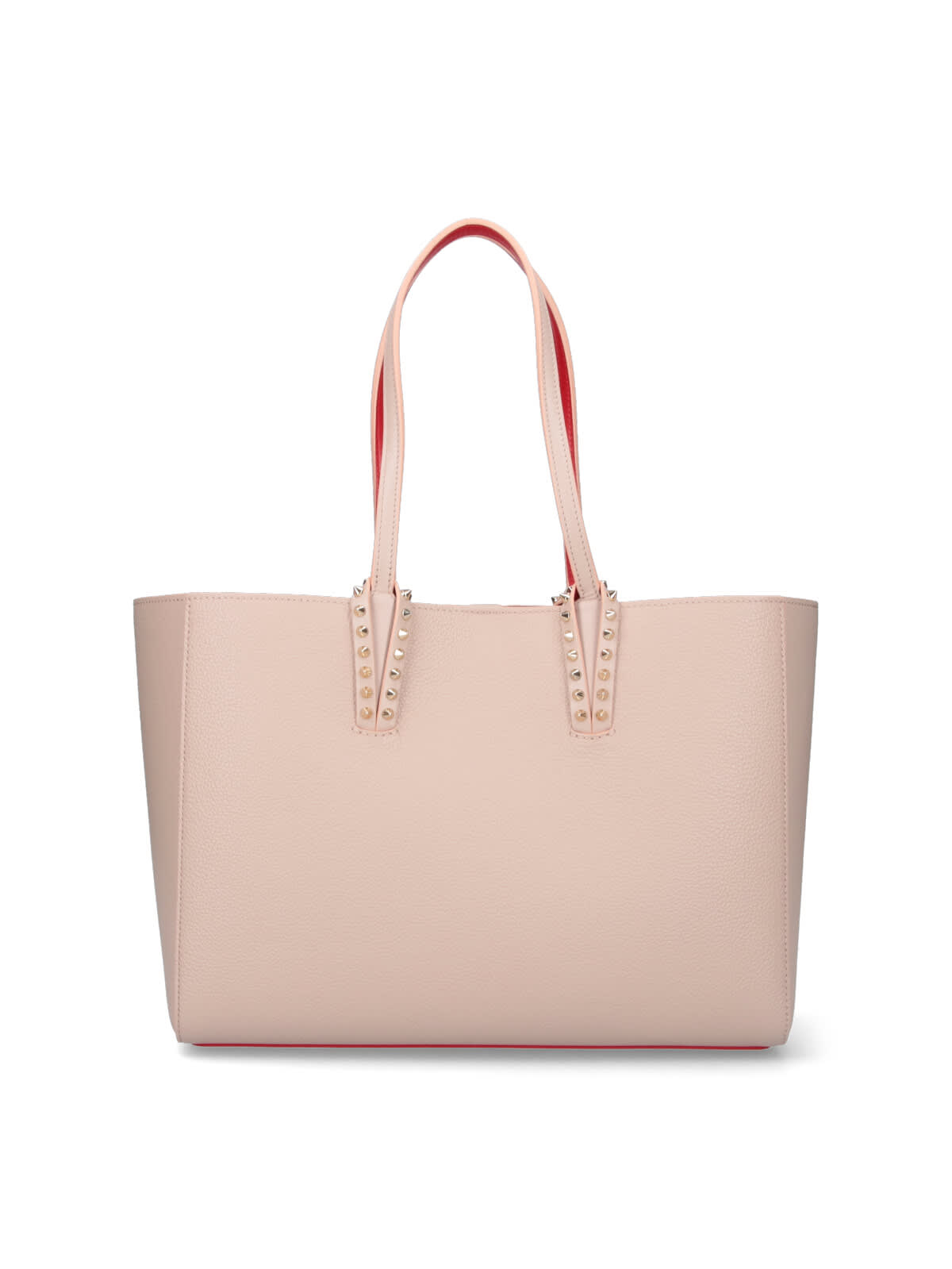 Christian Louboutin Versatile Tote Bag Studded Handles In White
