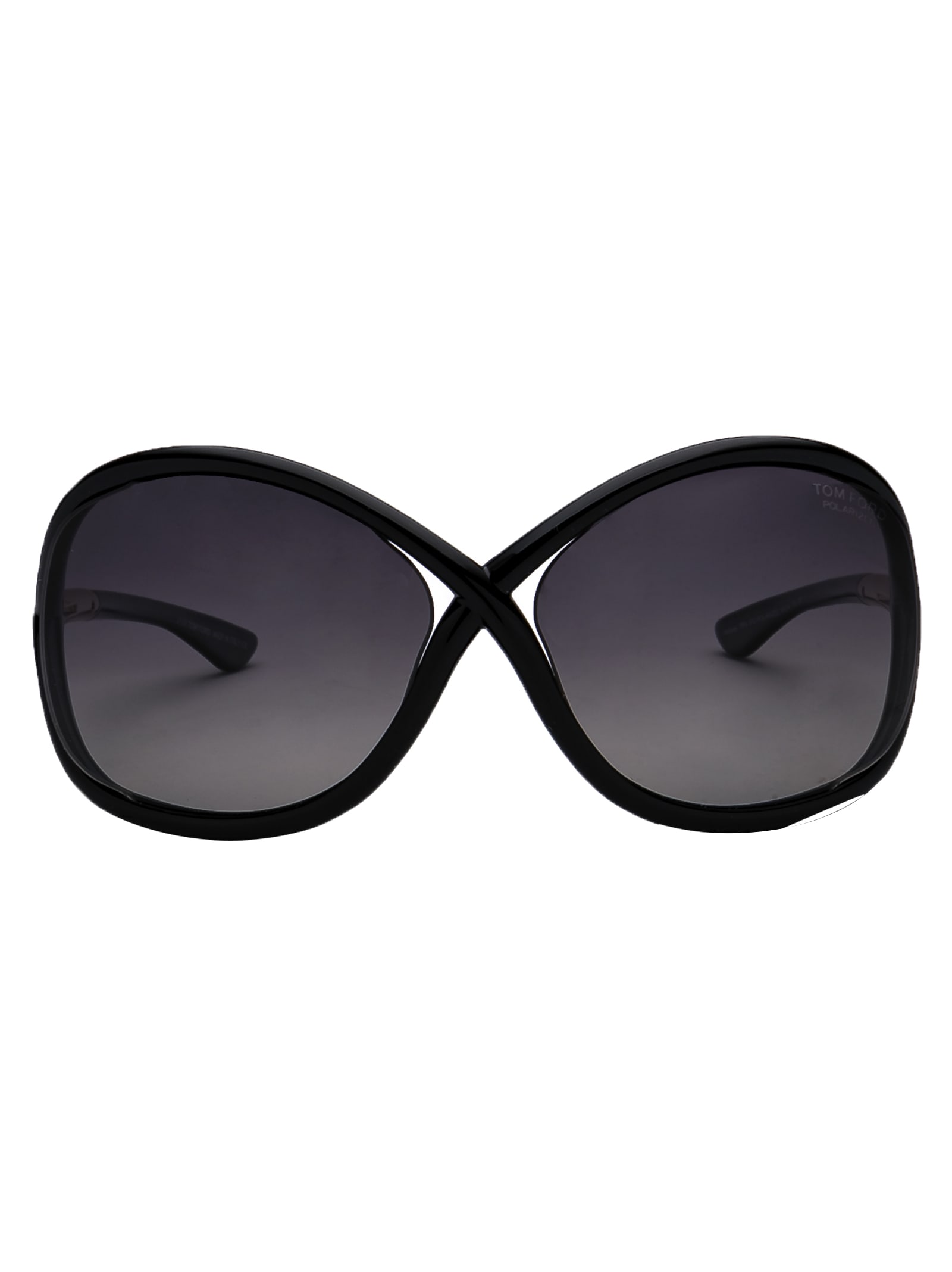 Shop Tom Ford Whitney Sunglasses In 01d Nero Lucido / Fumo Polar