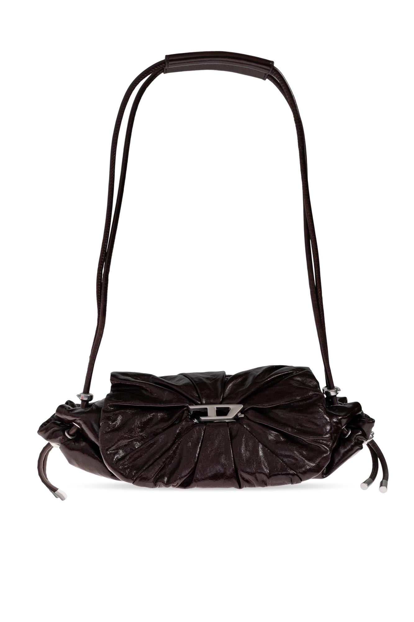 Diesel Scrunch-d S-shoulder Bag In Scrunched Leather In Brown