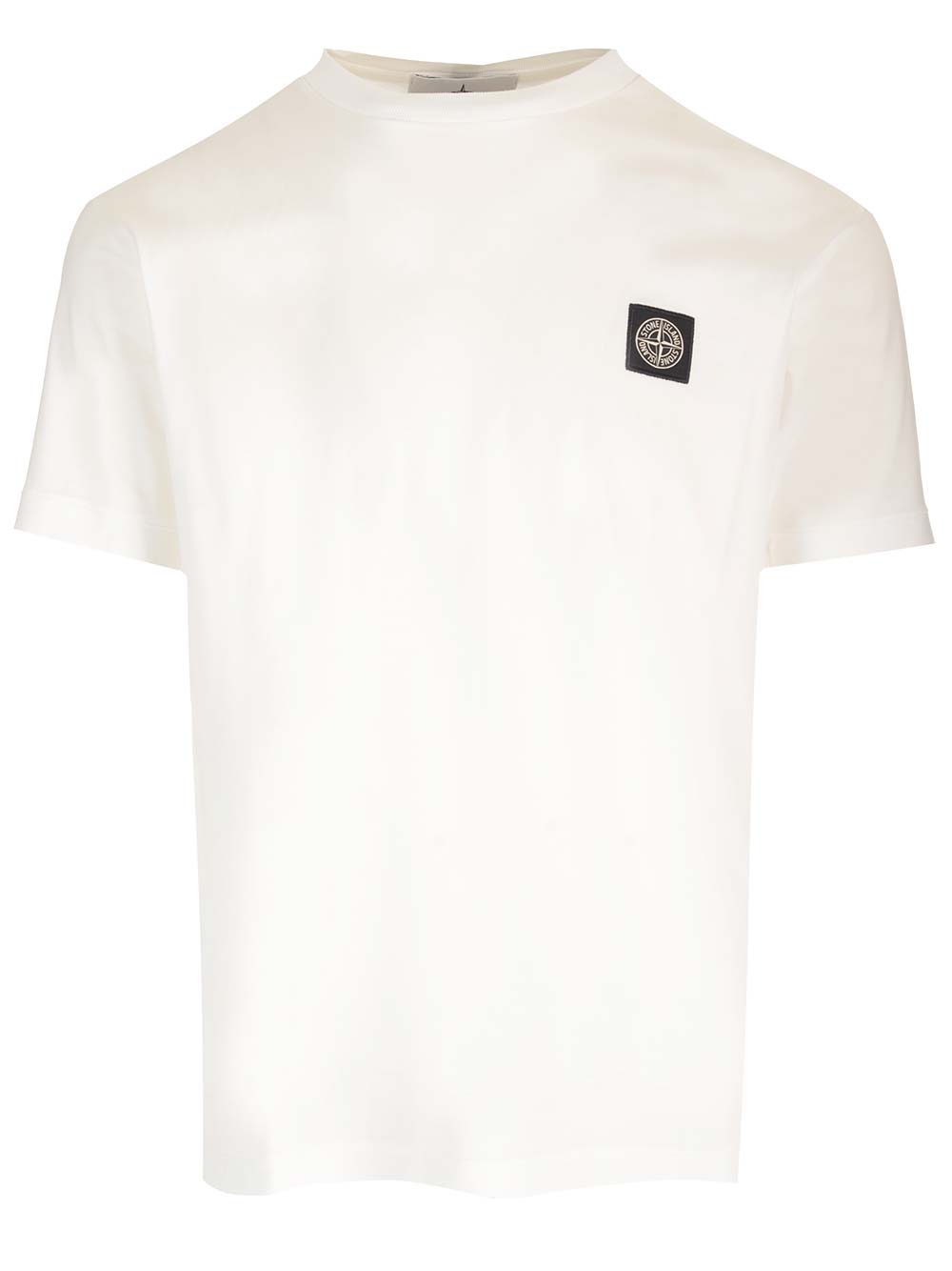 Shop Stone Island Crew-neck T-shirt In Bianco