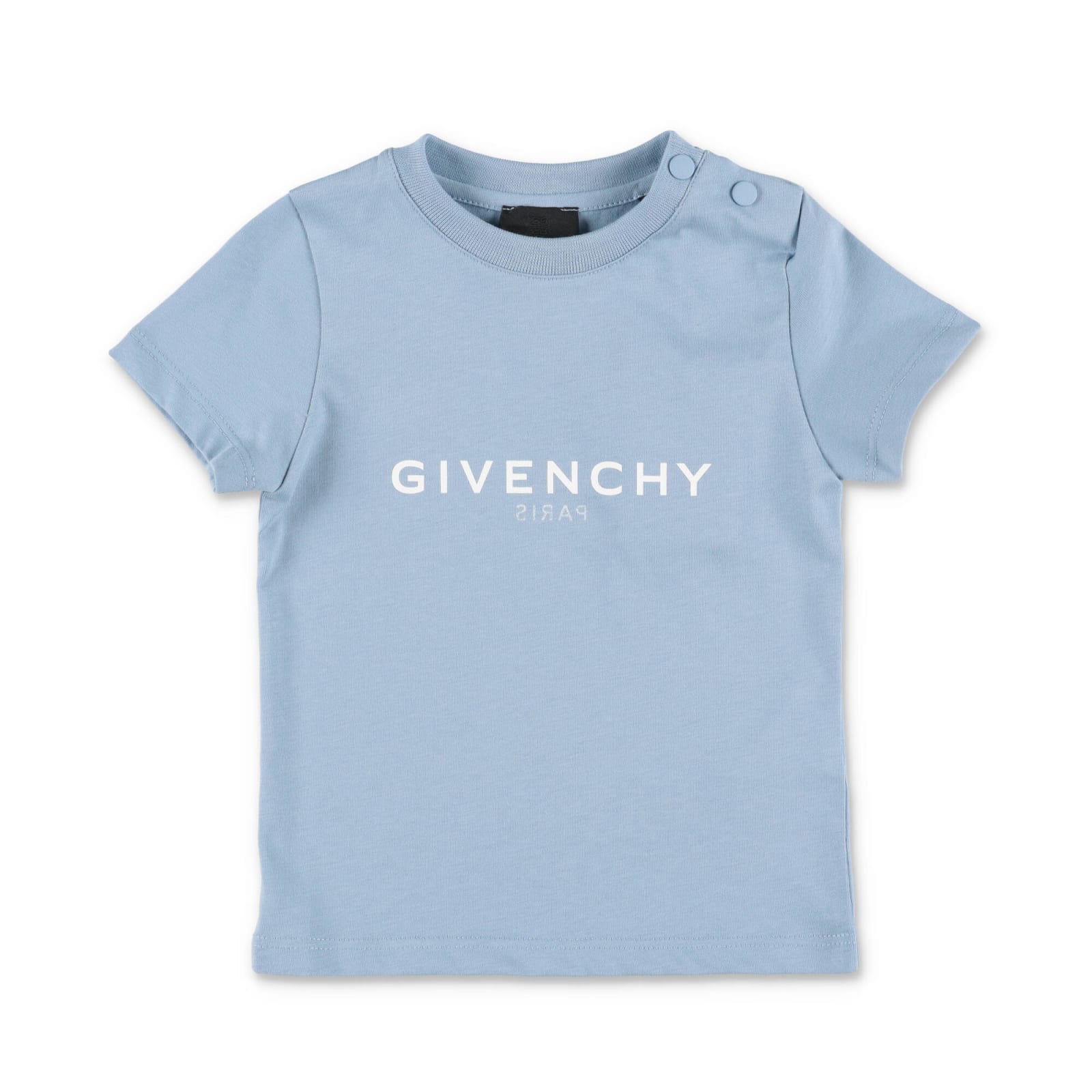 Givenchy T-shirt Celeste In Jersey Di Cotone Baby Boy