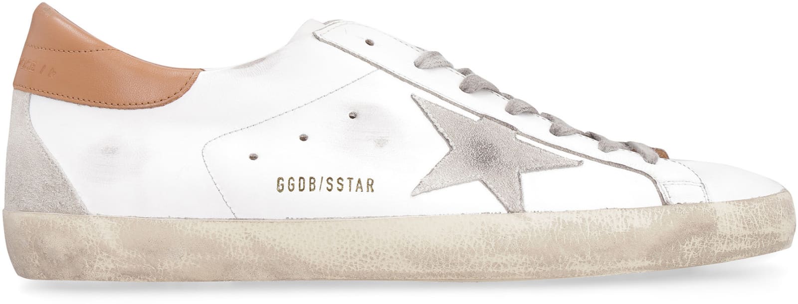 Shop Golden Goose Superstar Leather Low-top Sneakers In Bianco