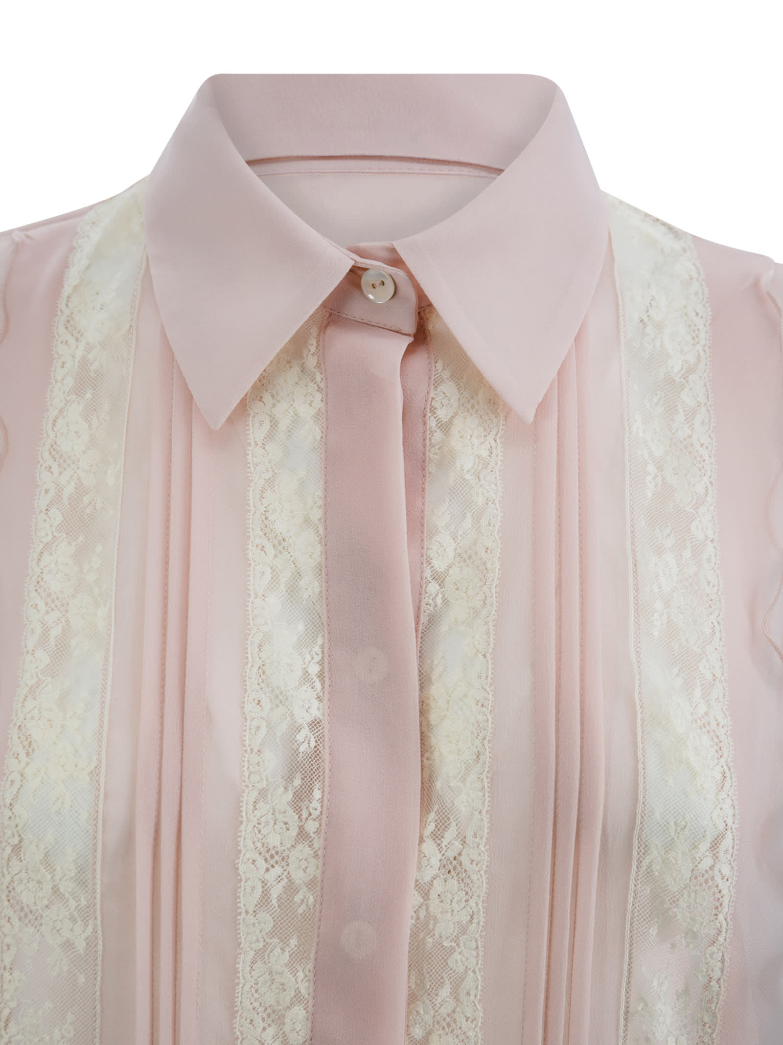 Shop P.a.r.o.s.h Ruffled Blouse In Pink