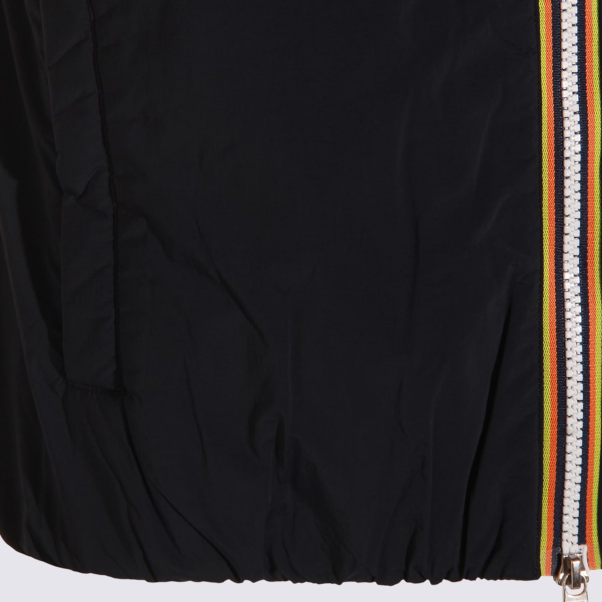 K-way Technical Fabric Jacket With Removable Hood In Blue