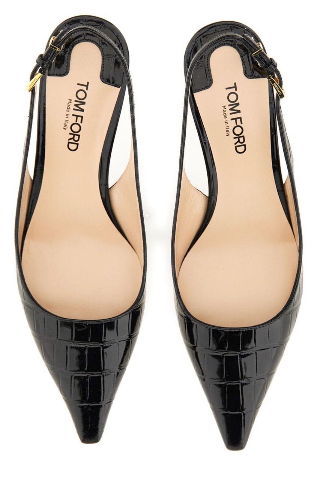 Shop Tom Ford Pointed-toe Slingback Pumps In Black