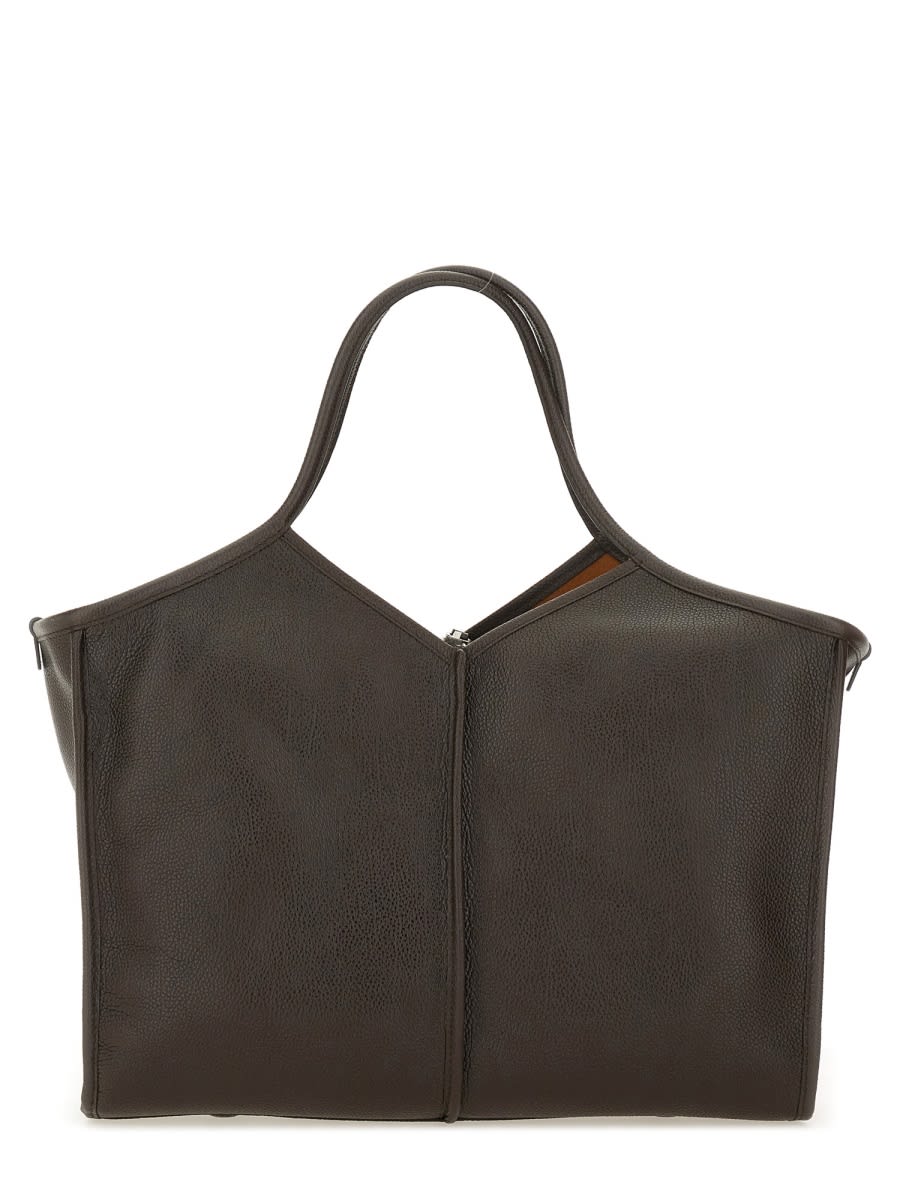 Hereu Calella Squared Medium Top Handle Bag In Brown