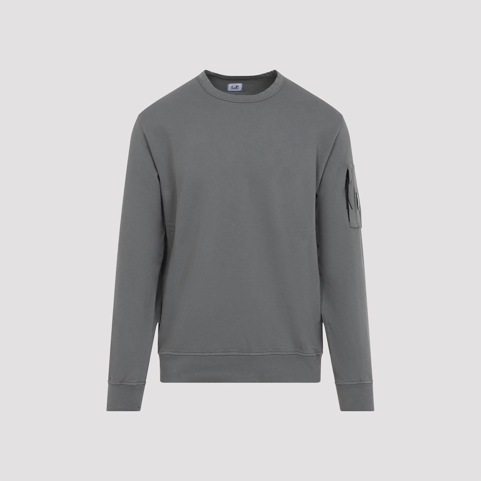 C.p. Company Grey Sweatshirt With Distinctive Arm Pocket In Gray