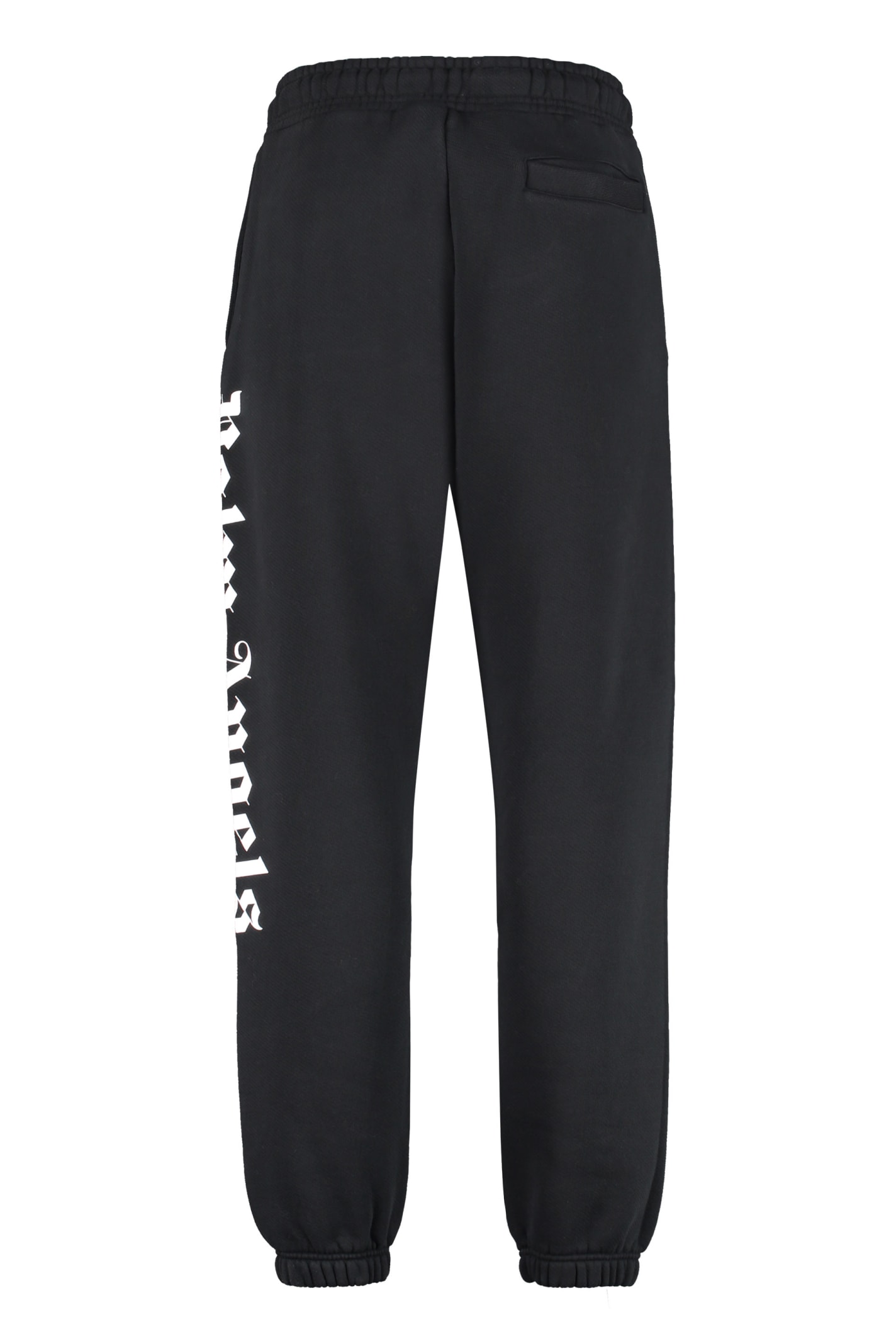 Palm Angels Cotton Track-pants Logo Detail In Black