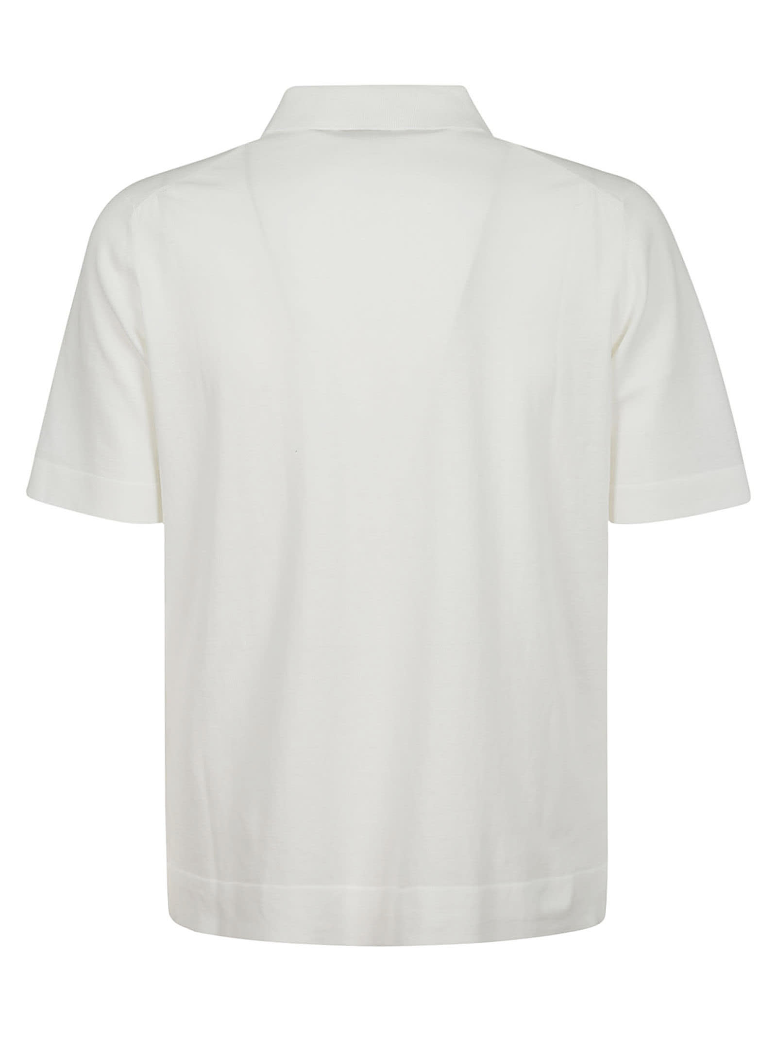 Shop Filippo De Laurentiis Polo Skipper Ss In White Optic