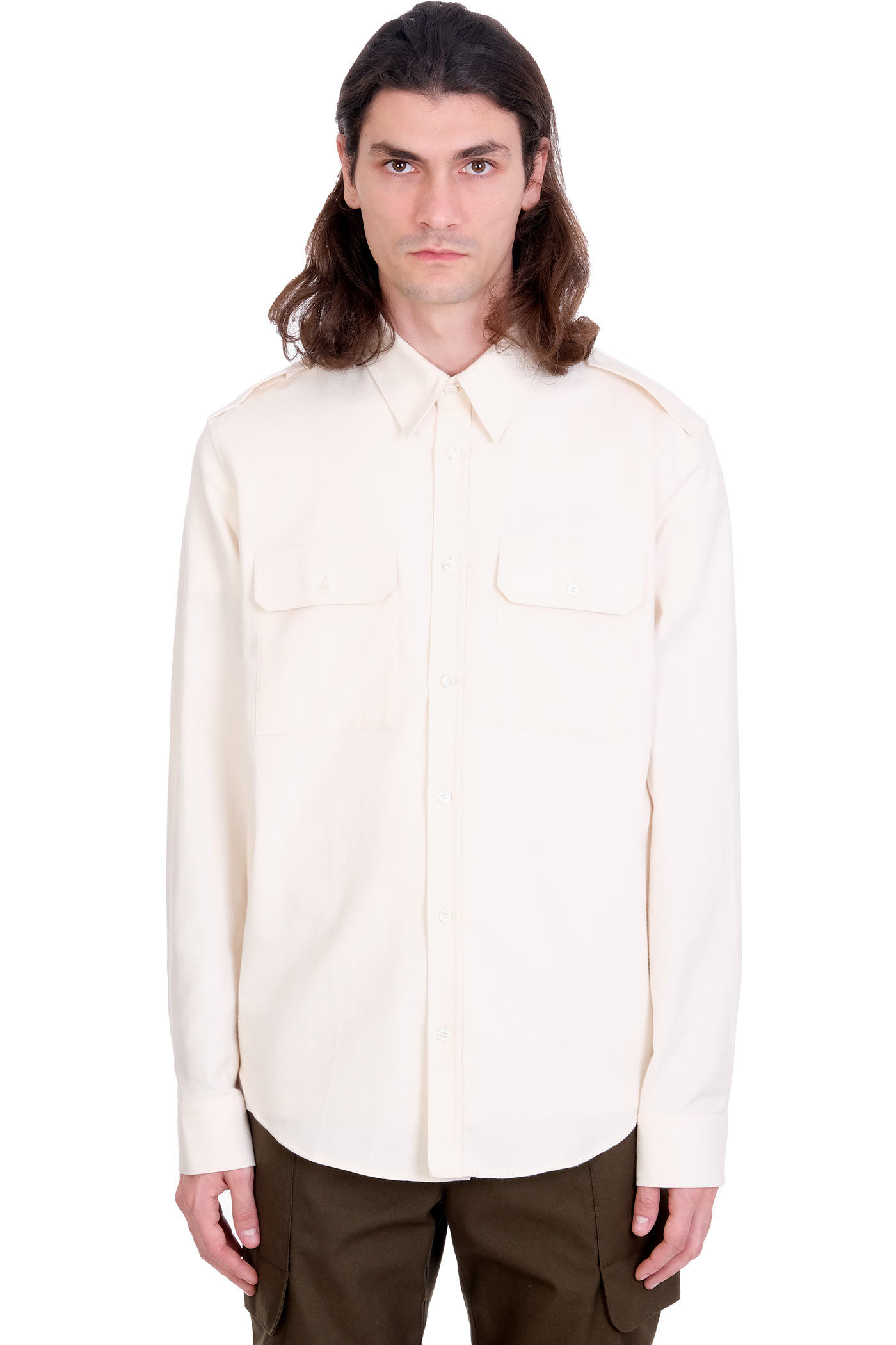 Helmut Lang Shirt In Beige Cotton