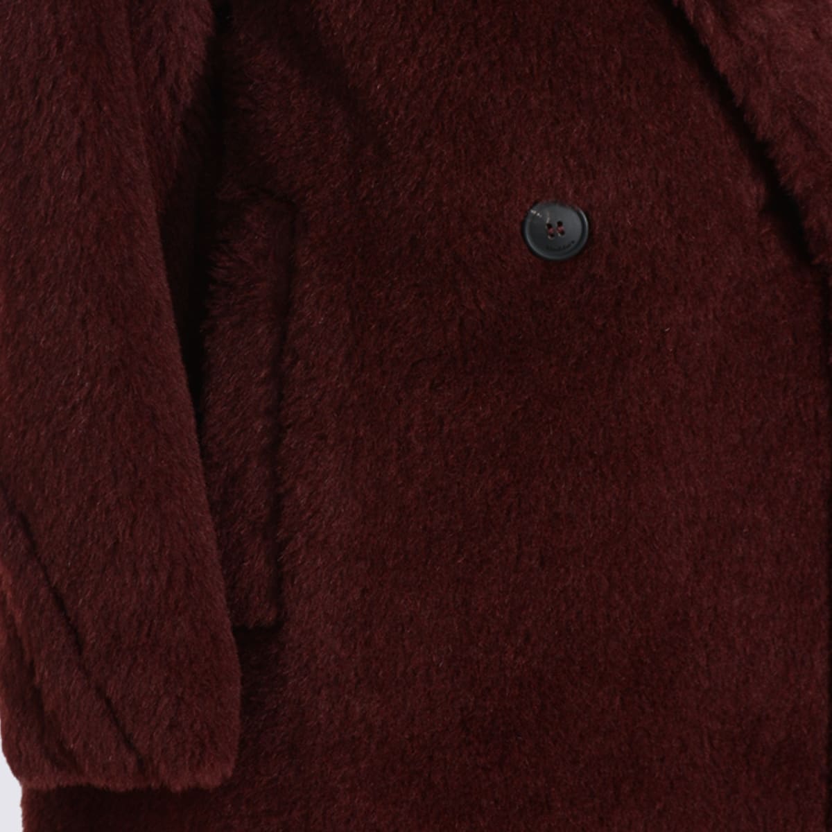 Max Mara Alpaca And Virgin Wool Long Coat In Red