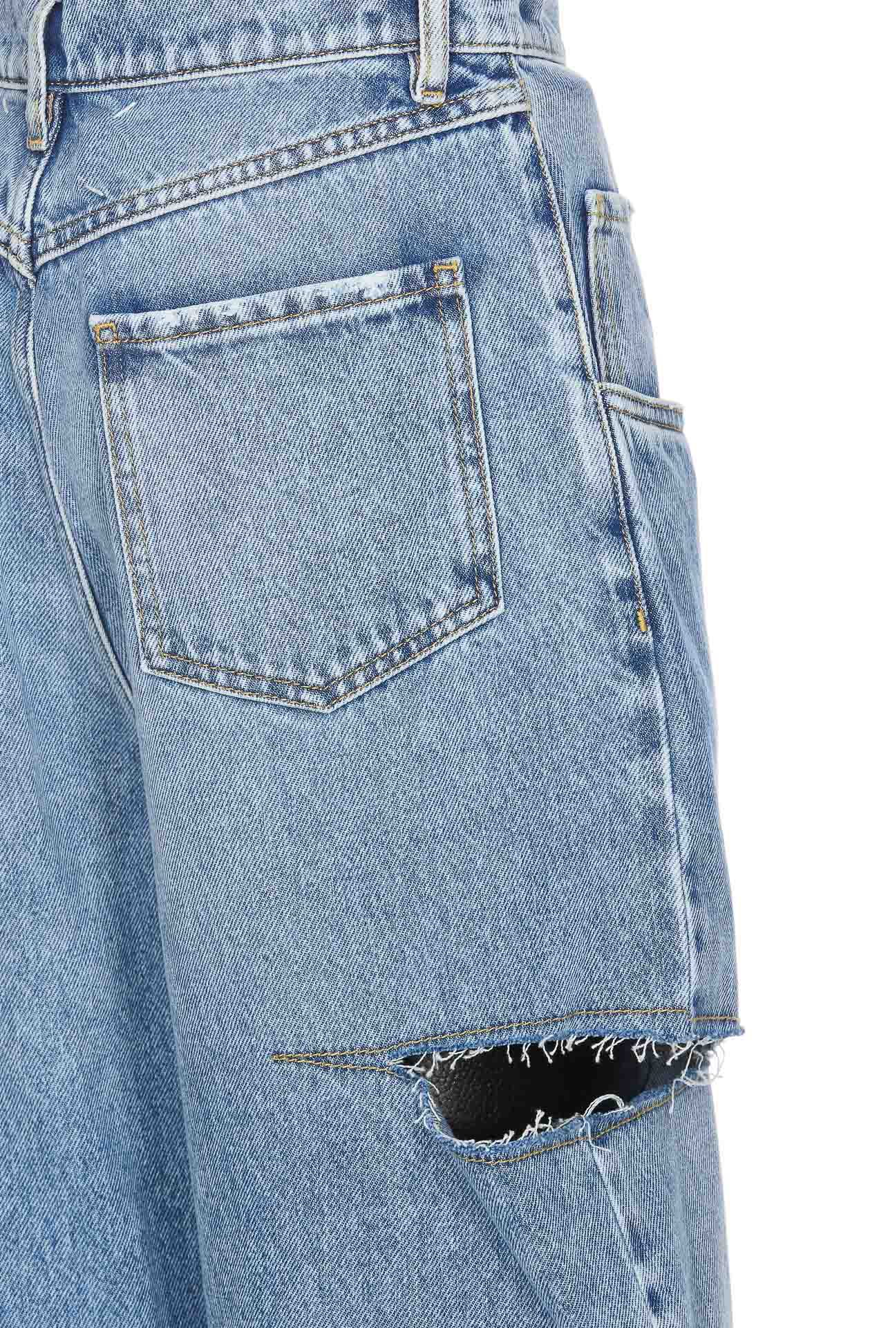 Shop Maison Margiela Denim Jeans In Clear Blue