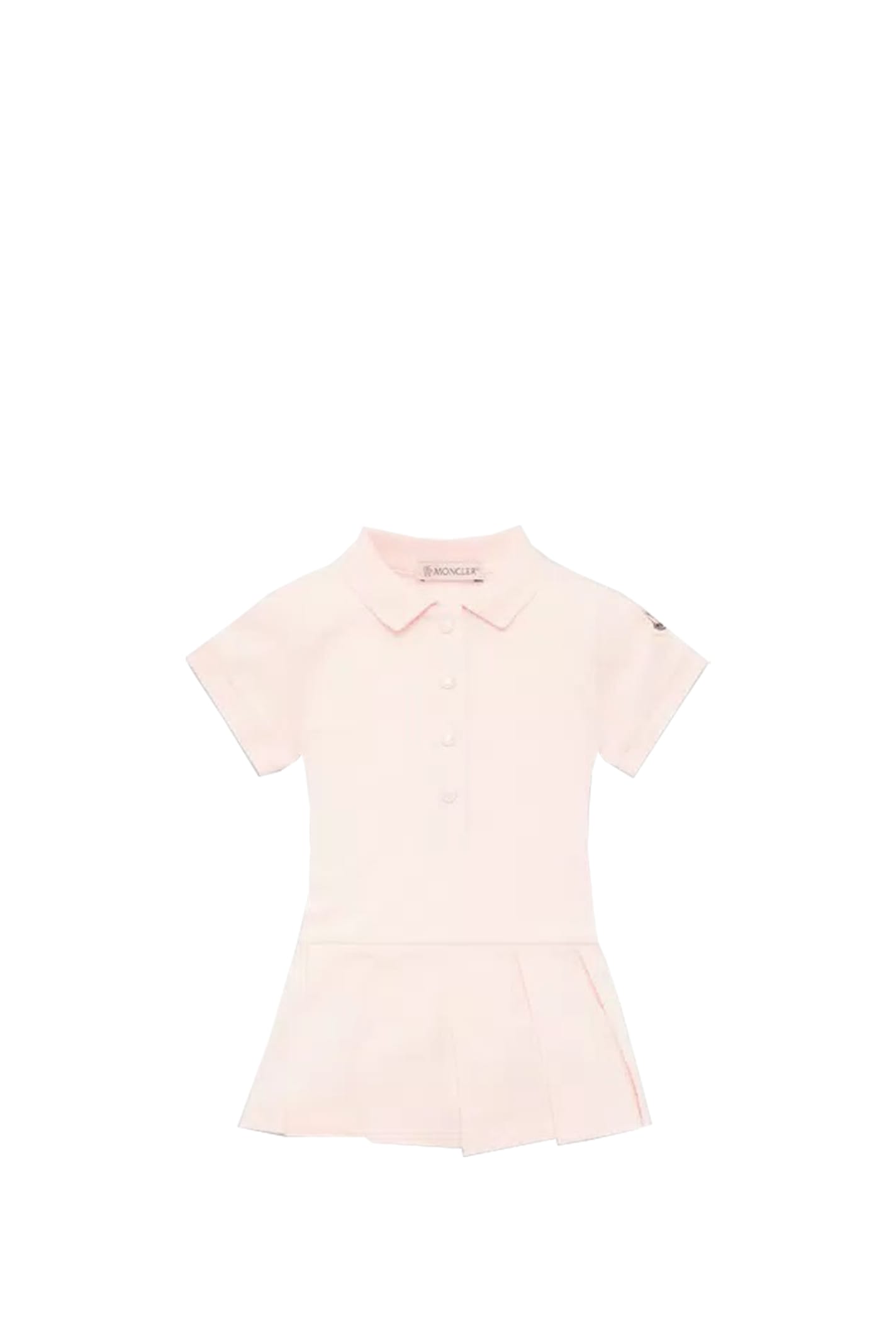 Shop Moncler Polo Dress In Rose