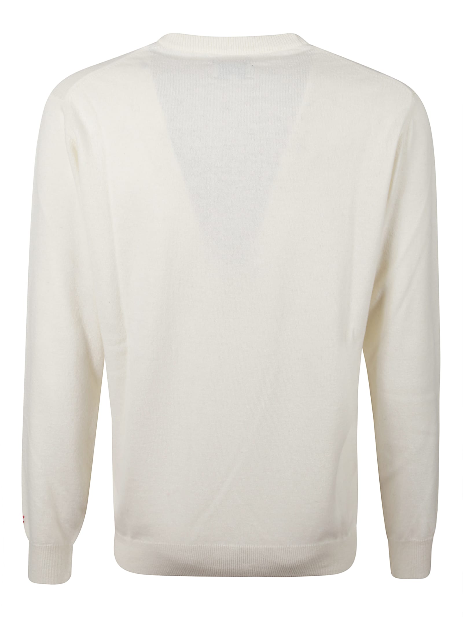 Mc2 Saint Barth Crew Neck Graphic Print Long Sleeve Sweatshirt In White