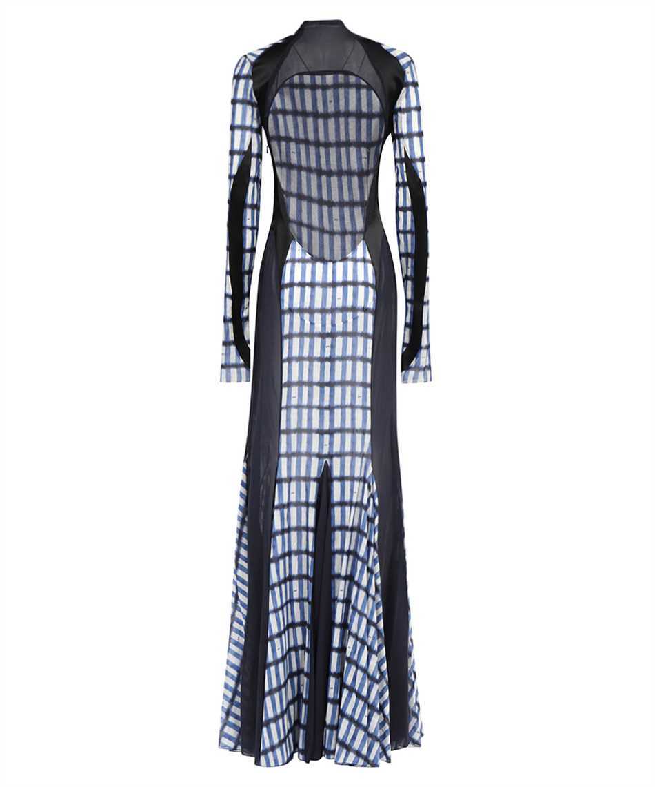 Off-white Printed Silk Dress In Blue