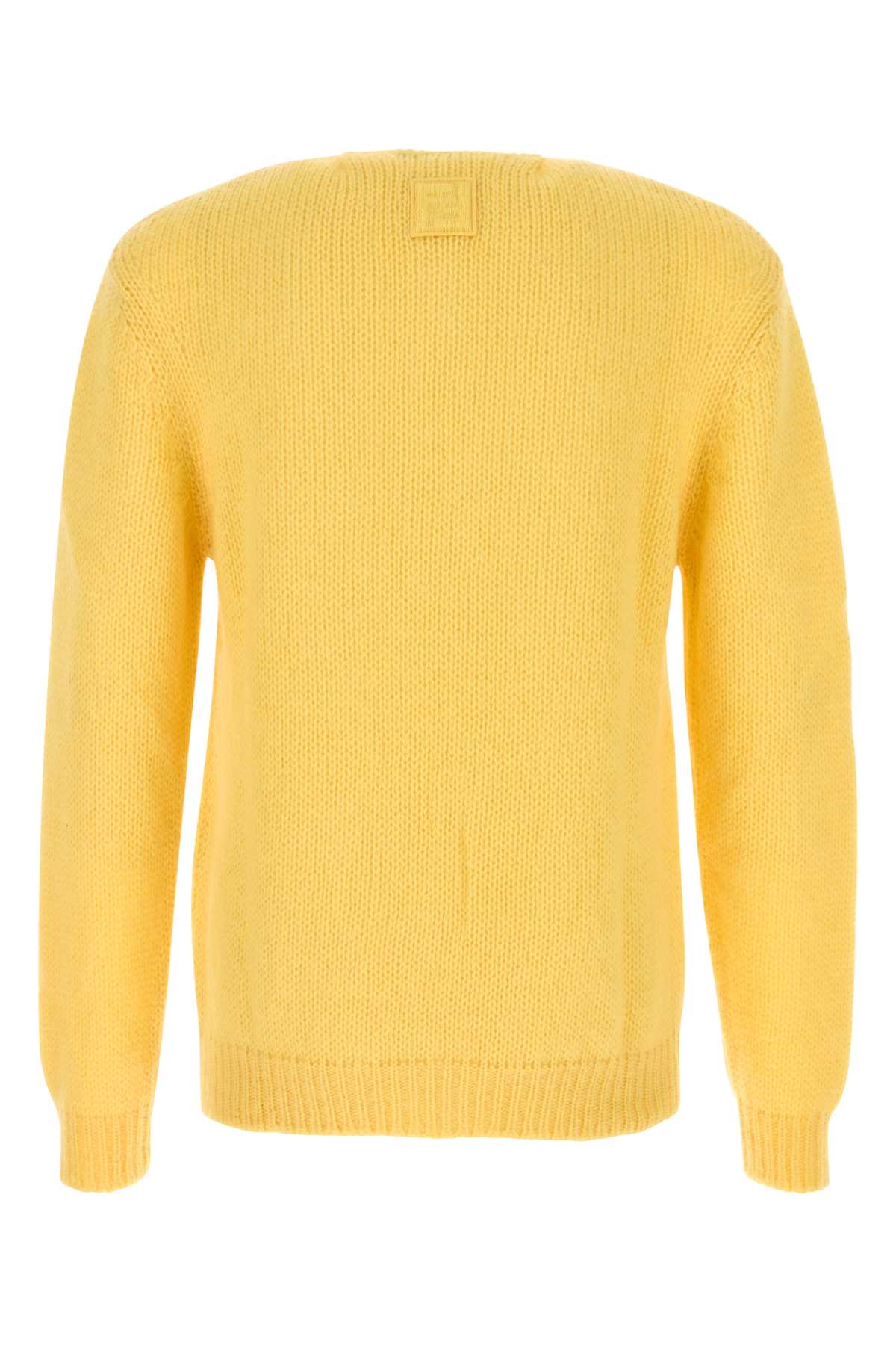 Shop Fendi Yellow Mohair Blend Sweater