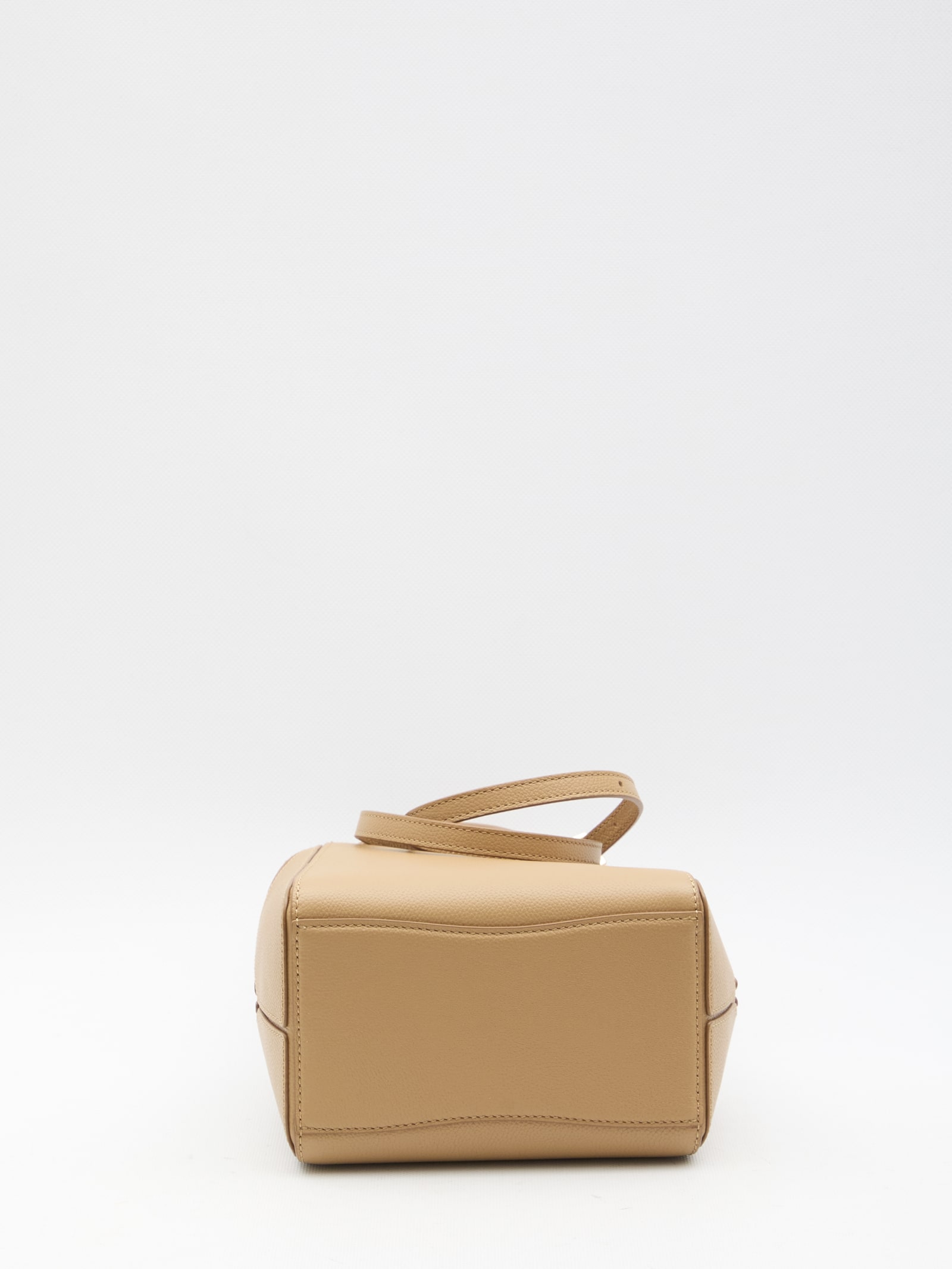 Shop Tory Burch Mcgraw Small Bucket Bag In Beige